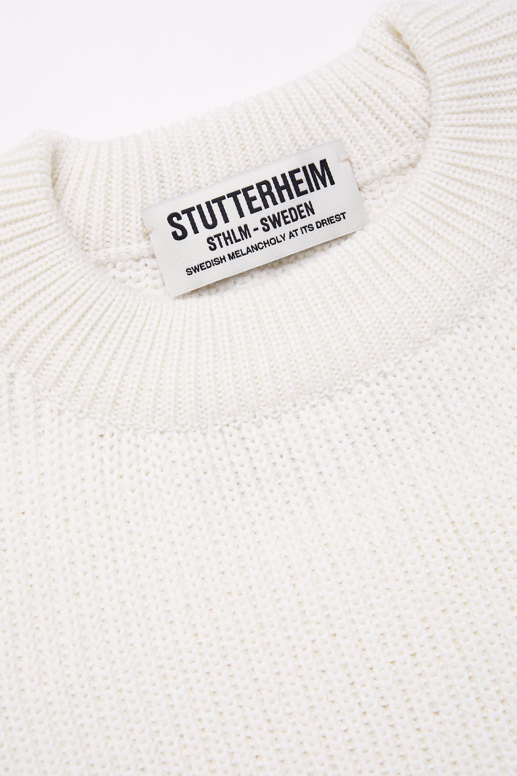stutterheim original sweater off-white men knitwear