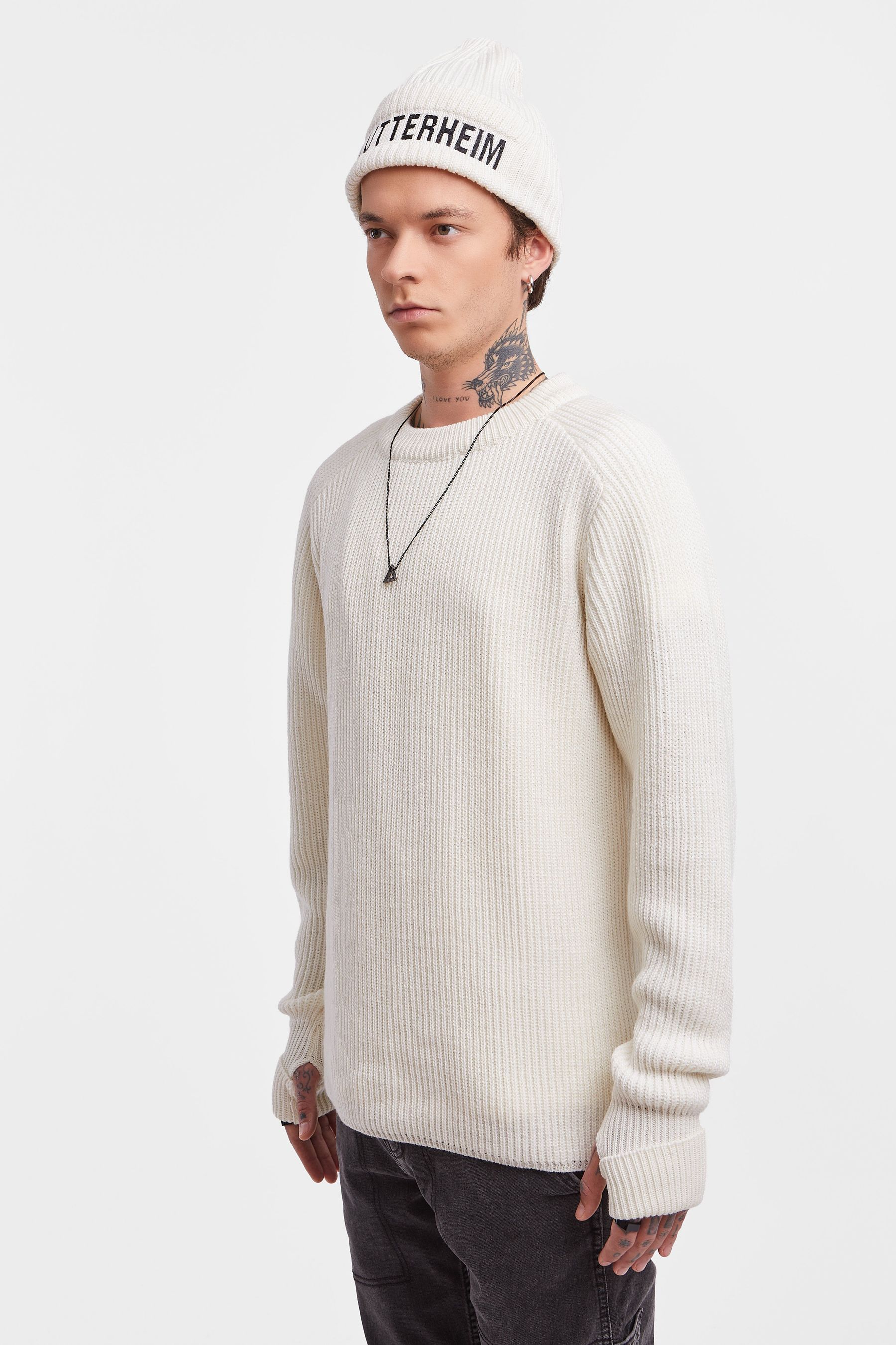 stutterheim original sweater off-white men knitwear