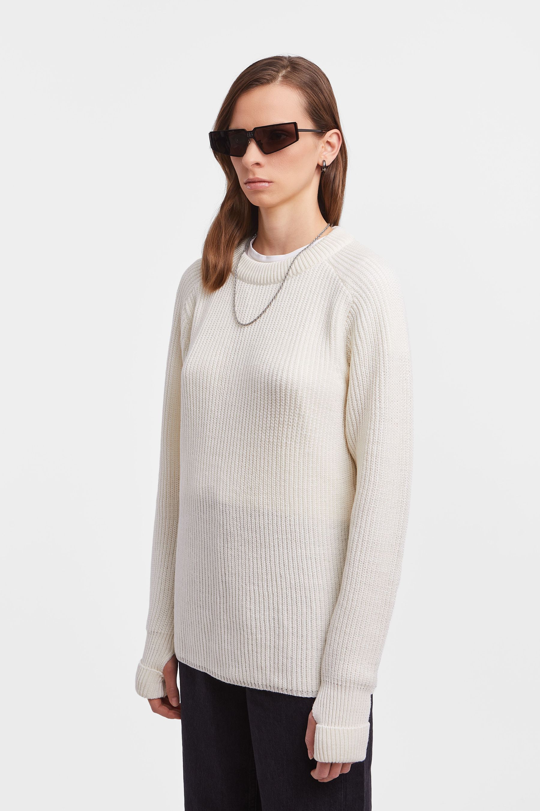 stutterheim original sweater off-white women knitwear