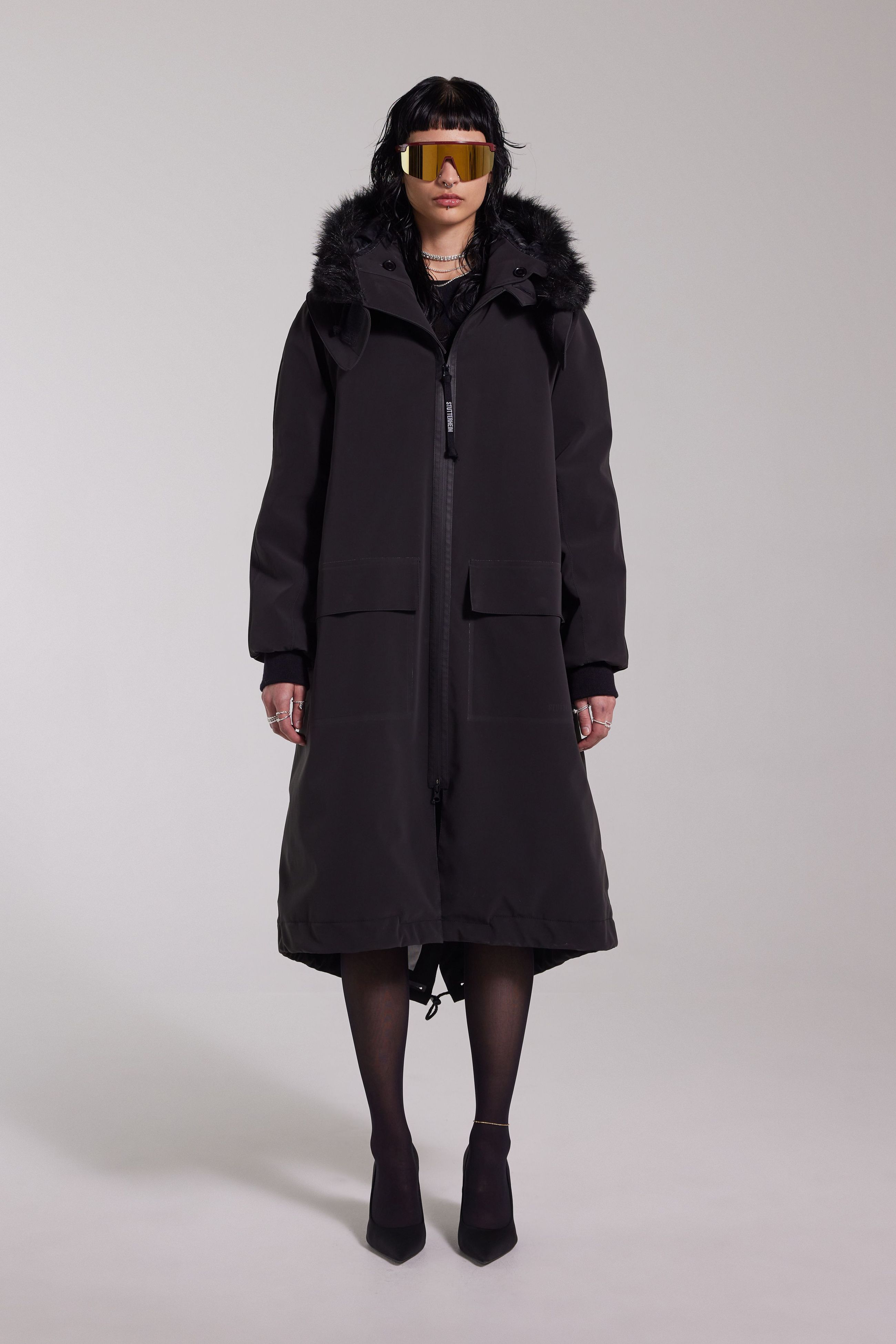 stutterheim pajala parka black women jackets winter-coats