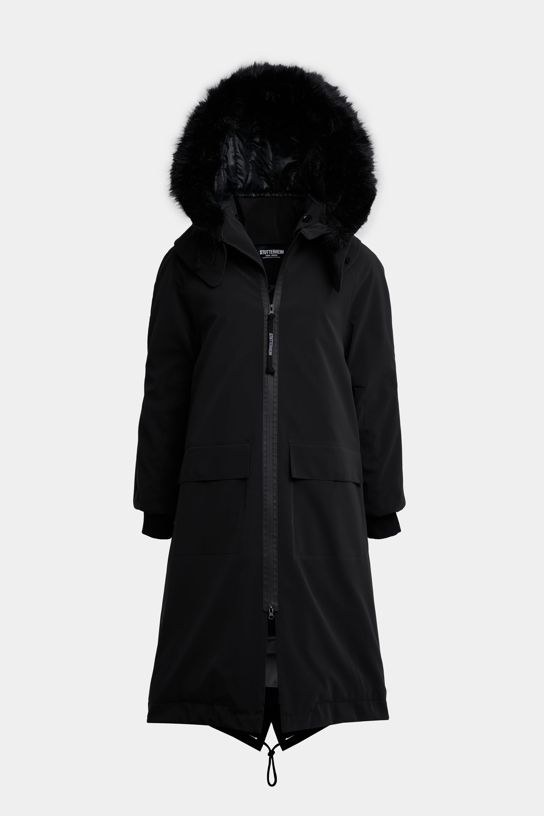 stutterheim pajala parka black women jackets winter-coats