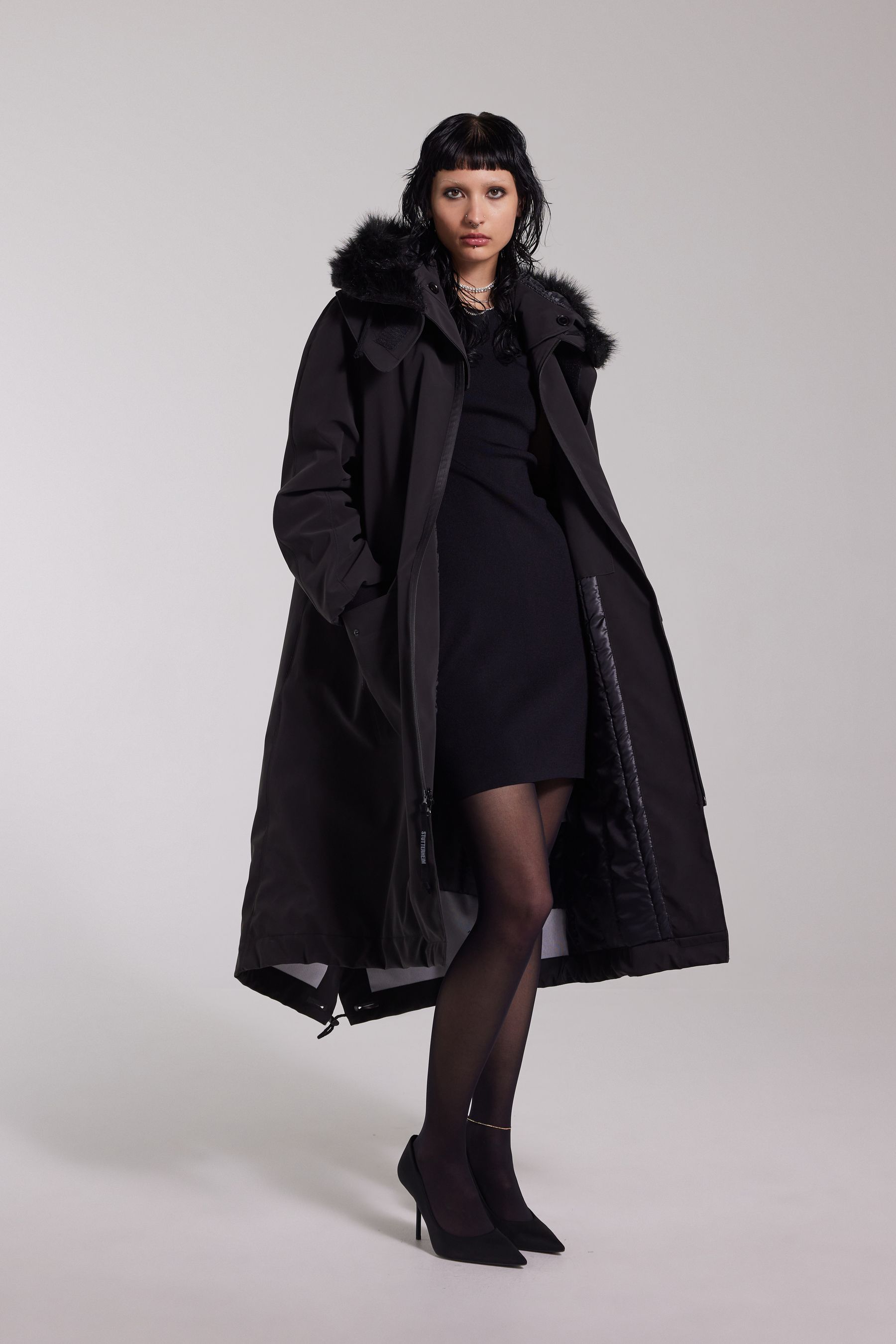 stutterheim pajala parka black women jackets winter-coats