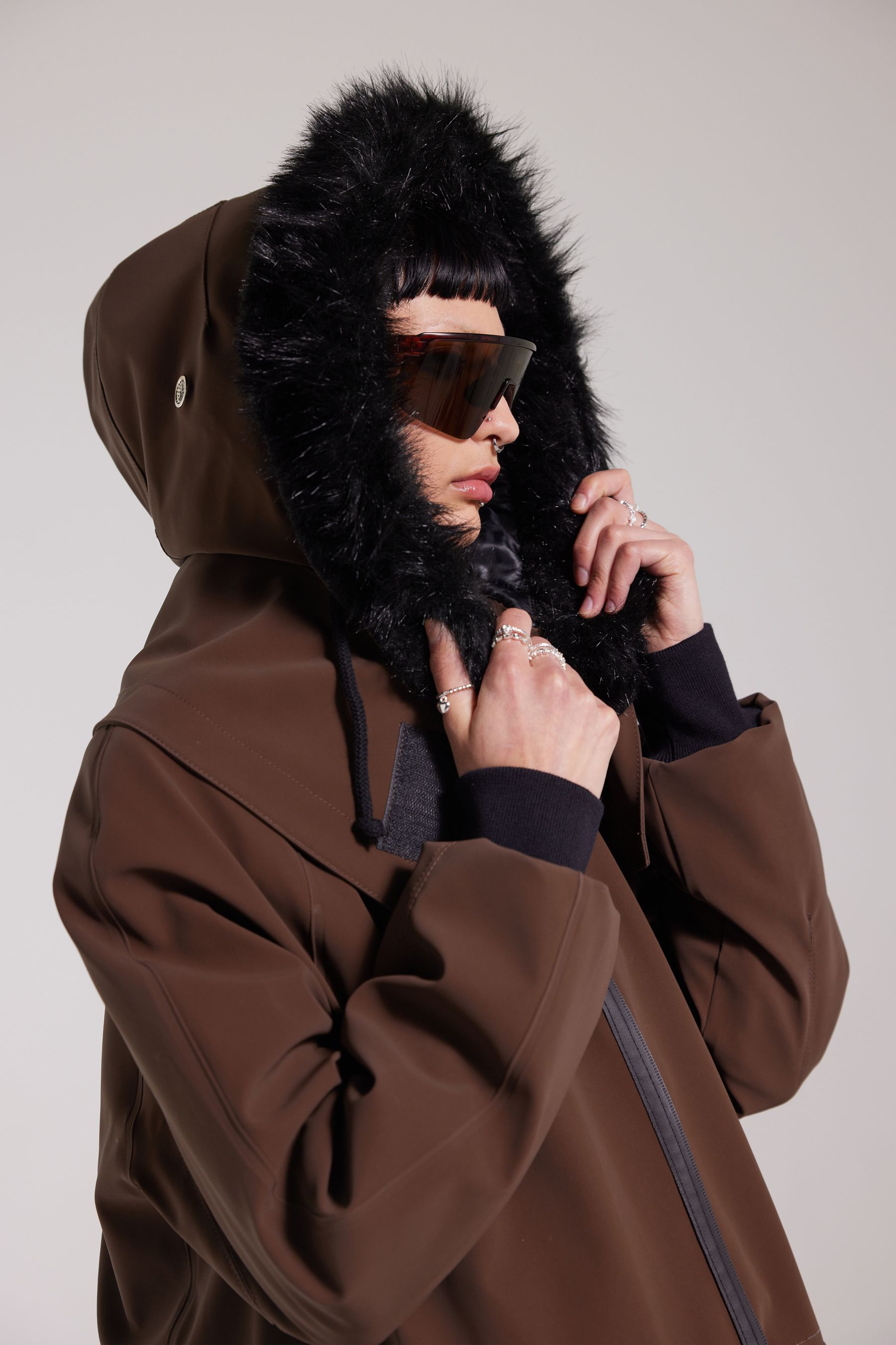 stutterheim pajala parka dark brown women jackets