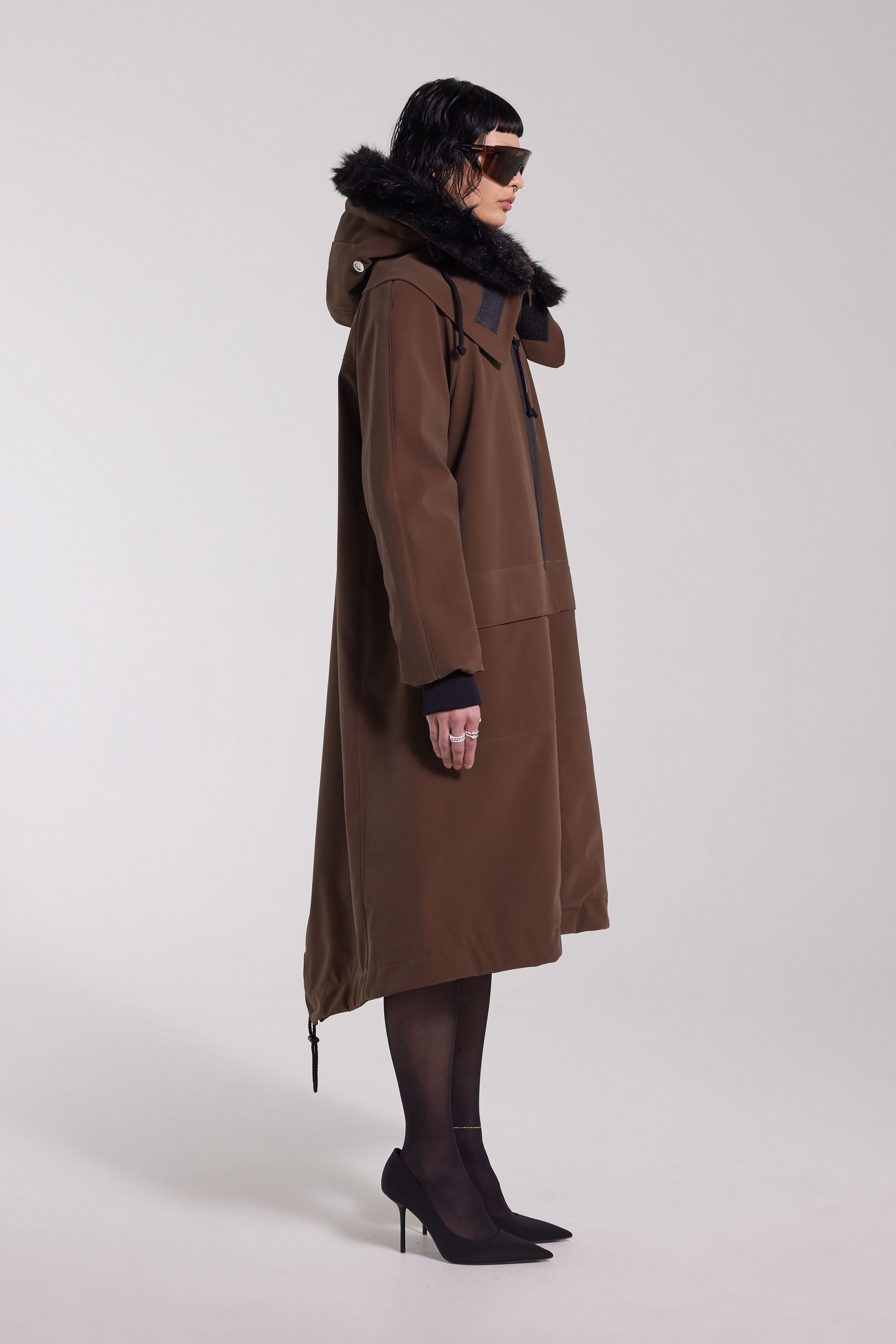 stutterheim pajala parka dark brown women jackets winter-coats