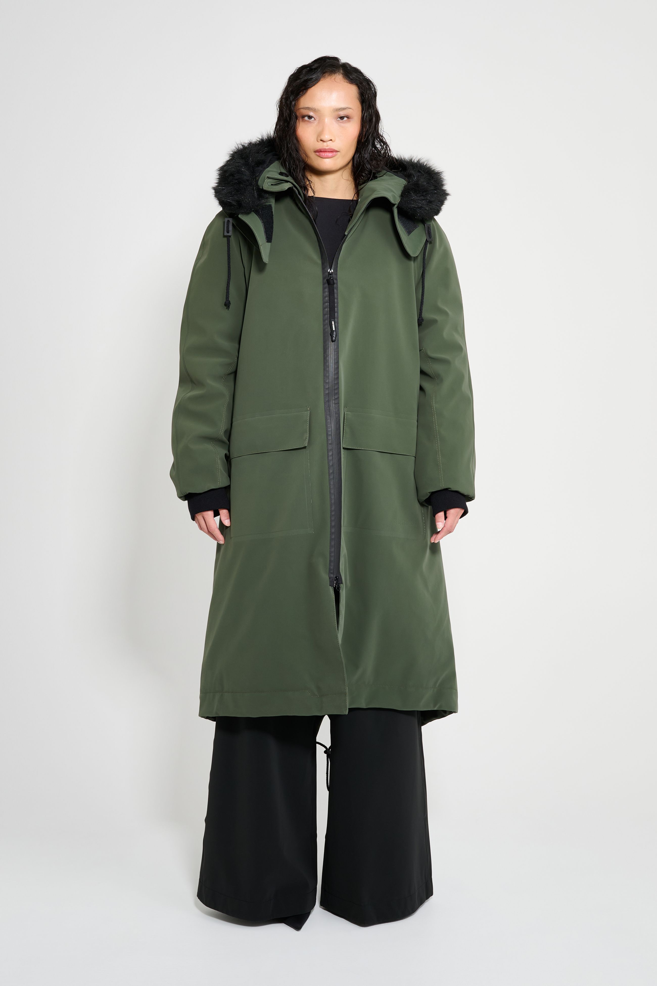 stutterheim pajala parka green women jackets winter-coats