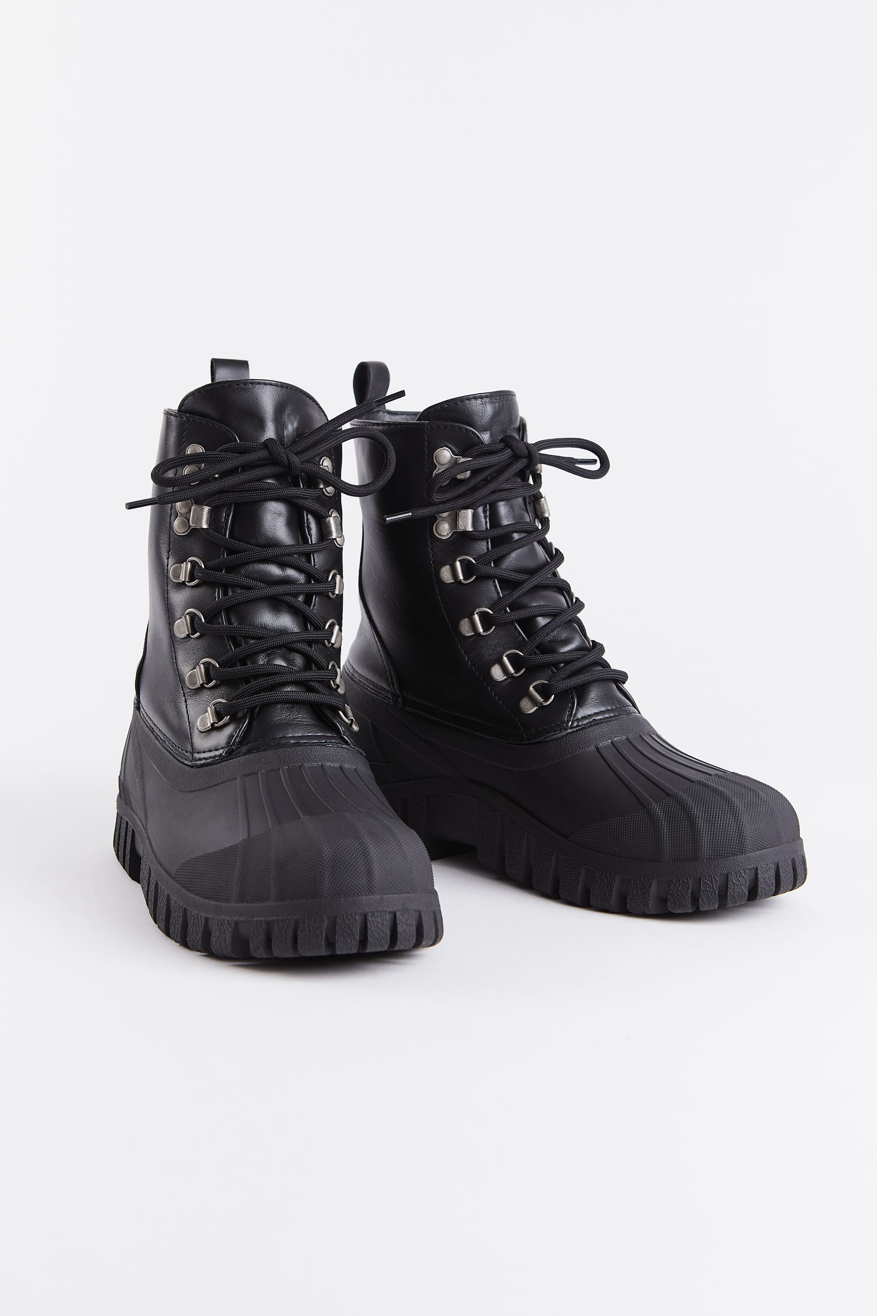 stutterheim patrol boot leather black footwear combat-boots