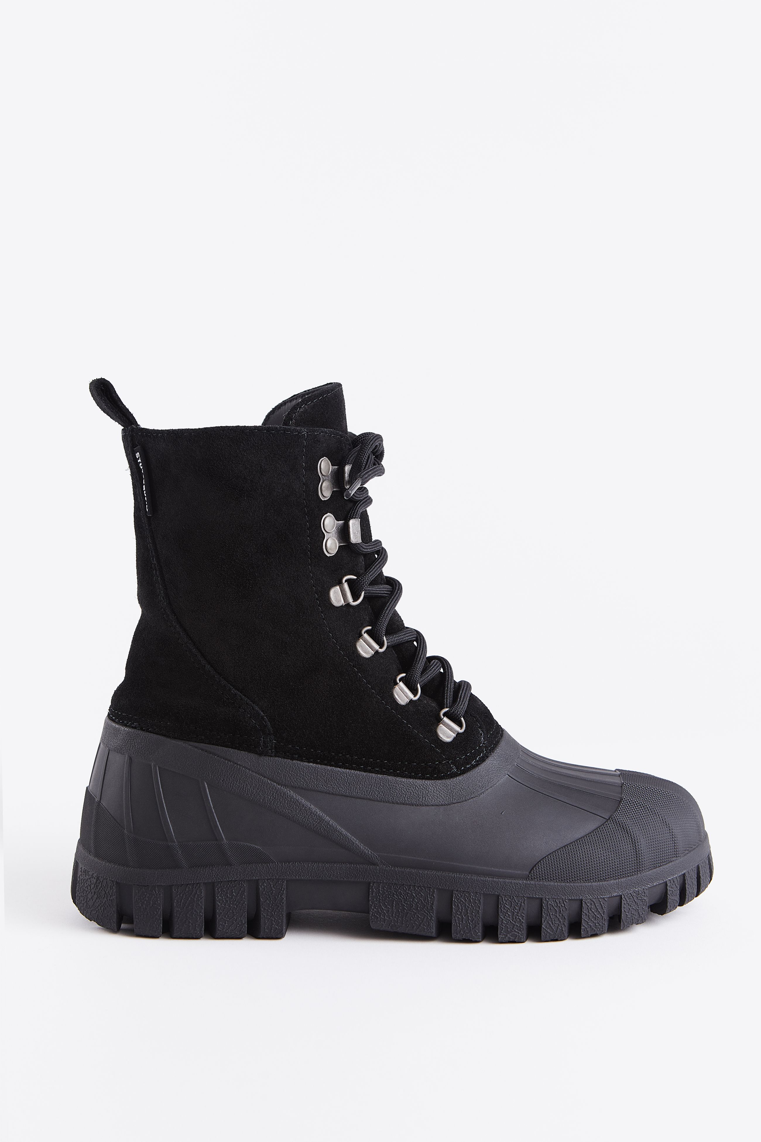 stutterheim patrol boot suede black footwear combat-boots