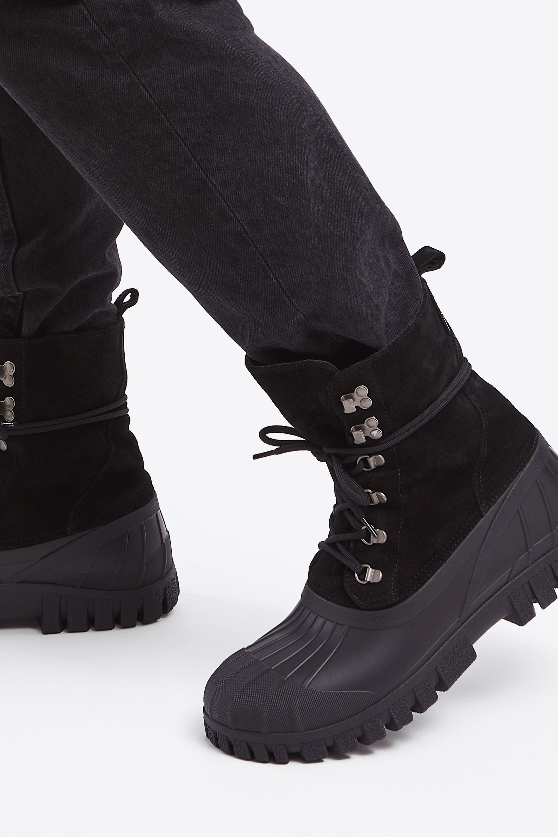 stutterheim patrol boot suede black footwear combat-boots
