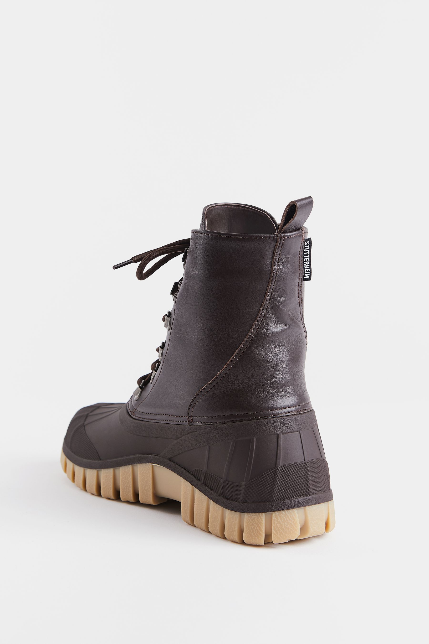 stutterheim patrol boot leather coffee footwear combat-boots