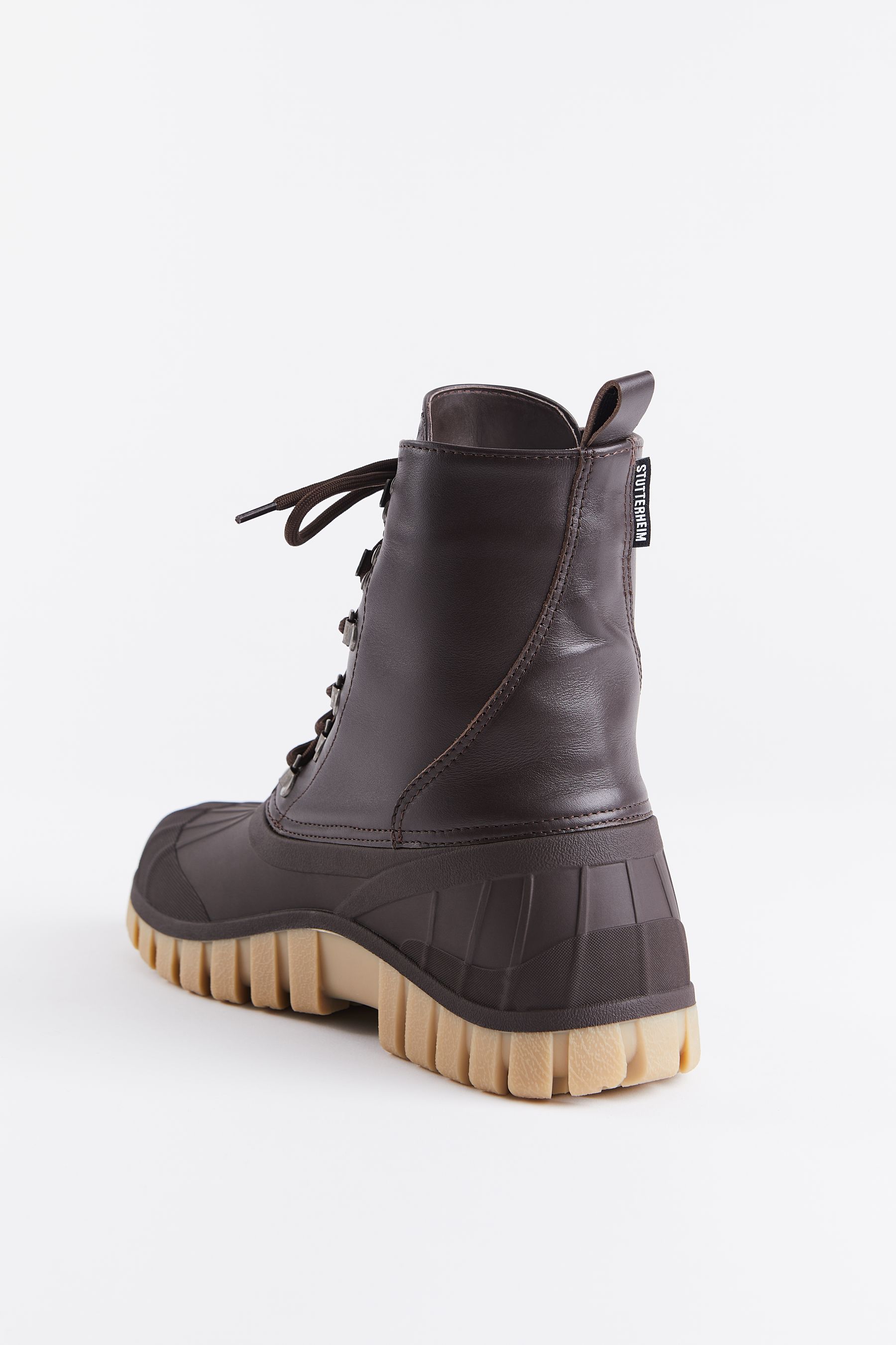 stutterheim patrol boot leather coffee footwear combat-boots