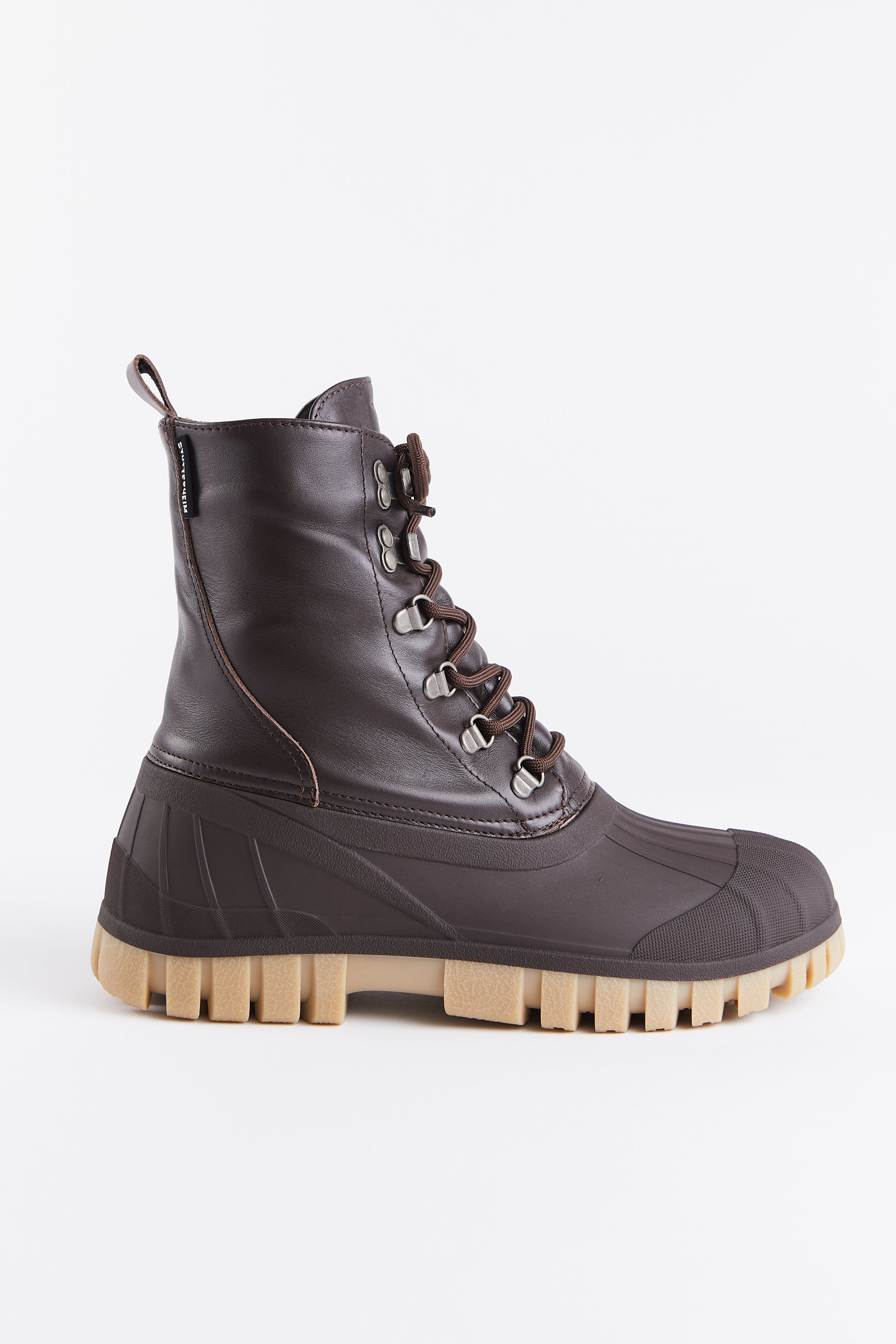 stutterheim patrol boot leather coffee footwear combat-boots