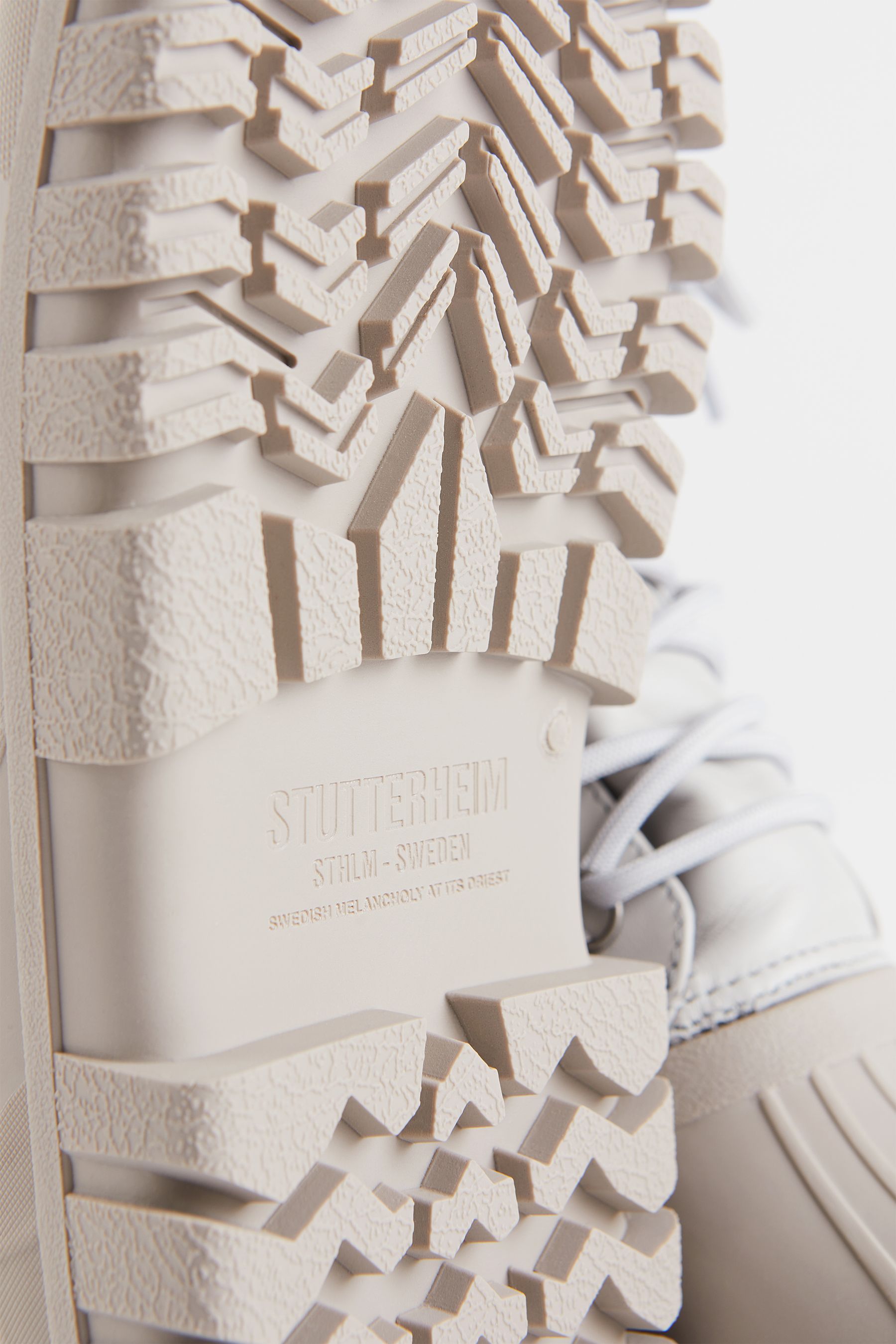 stutterheim patrol boot leather ivory footwear combat-boots