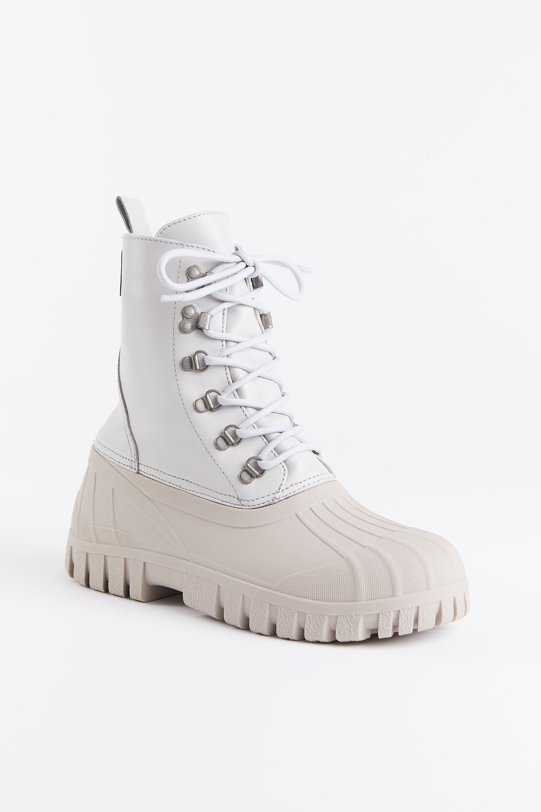 stutterheim patrol boot leather ivory footwear combat-boots