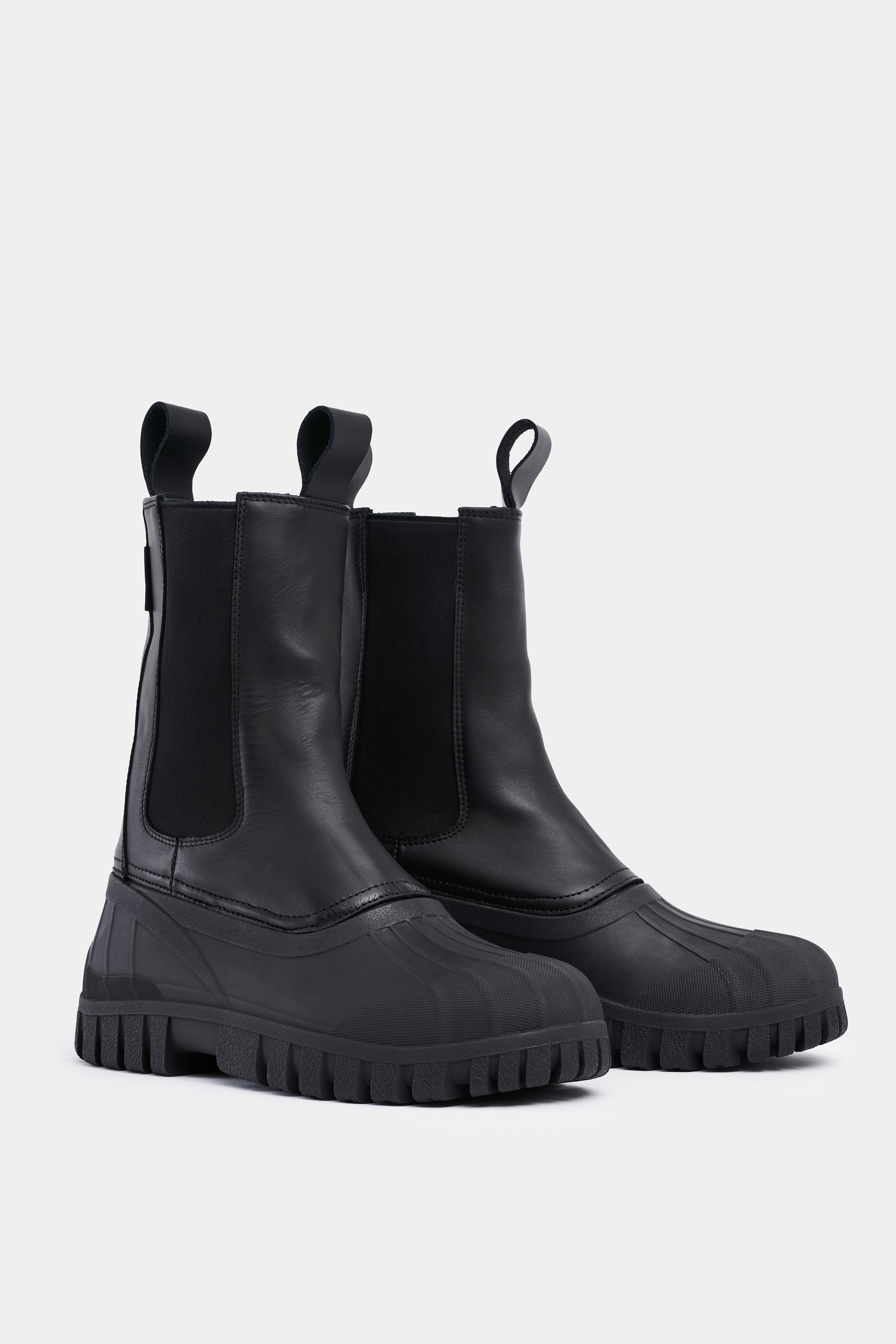 Patrol Boot Shaft Leather Black | STUTTERHEIM US display picture 1