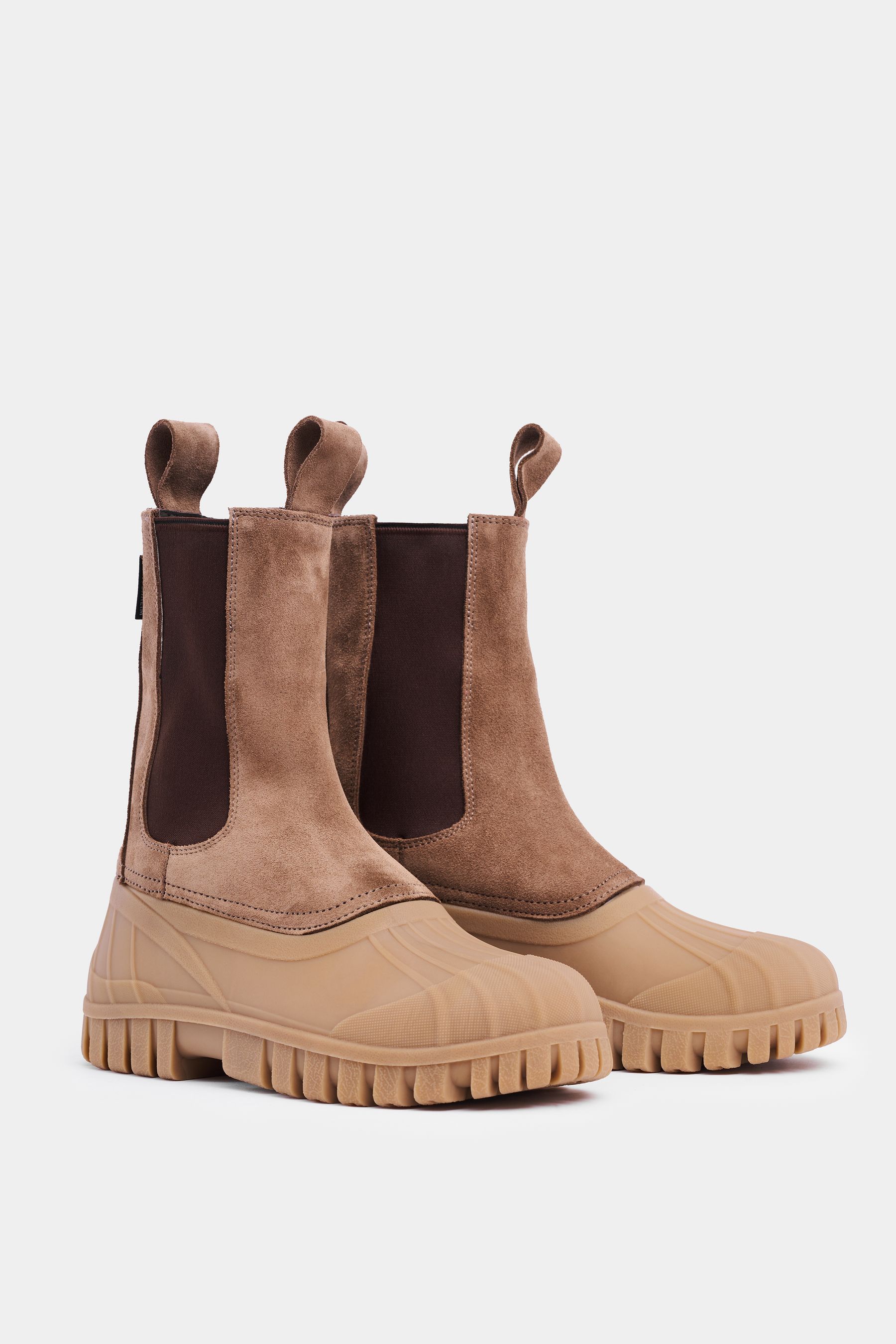 stutterheim patrol boot shaft suede tobacco/fudge footwear suede-boots