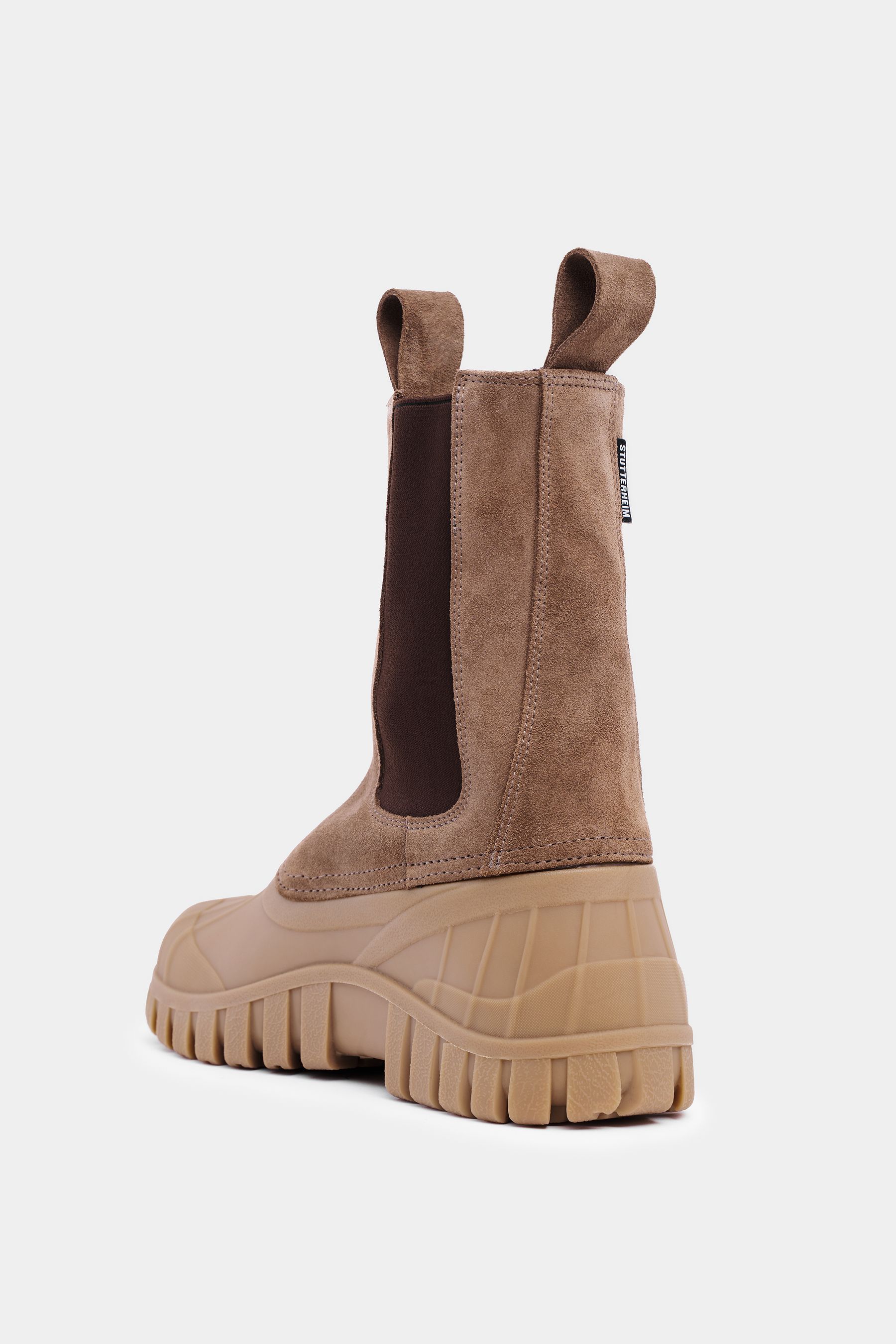 stutterheim patrol boot shaft suede tobacco/fudge footwear suede-boots