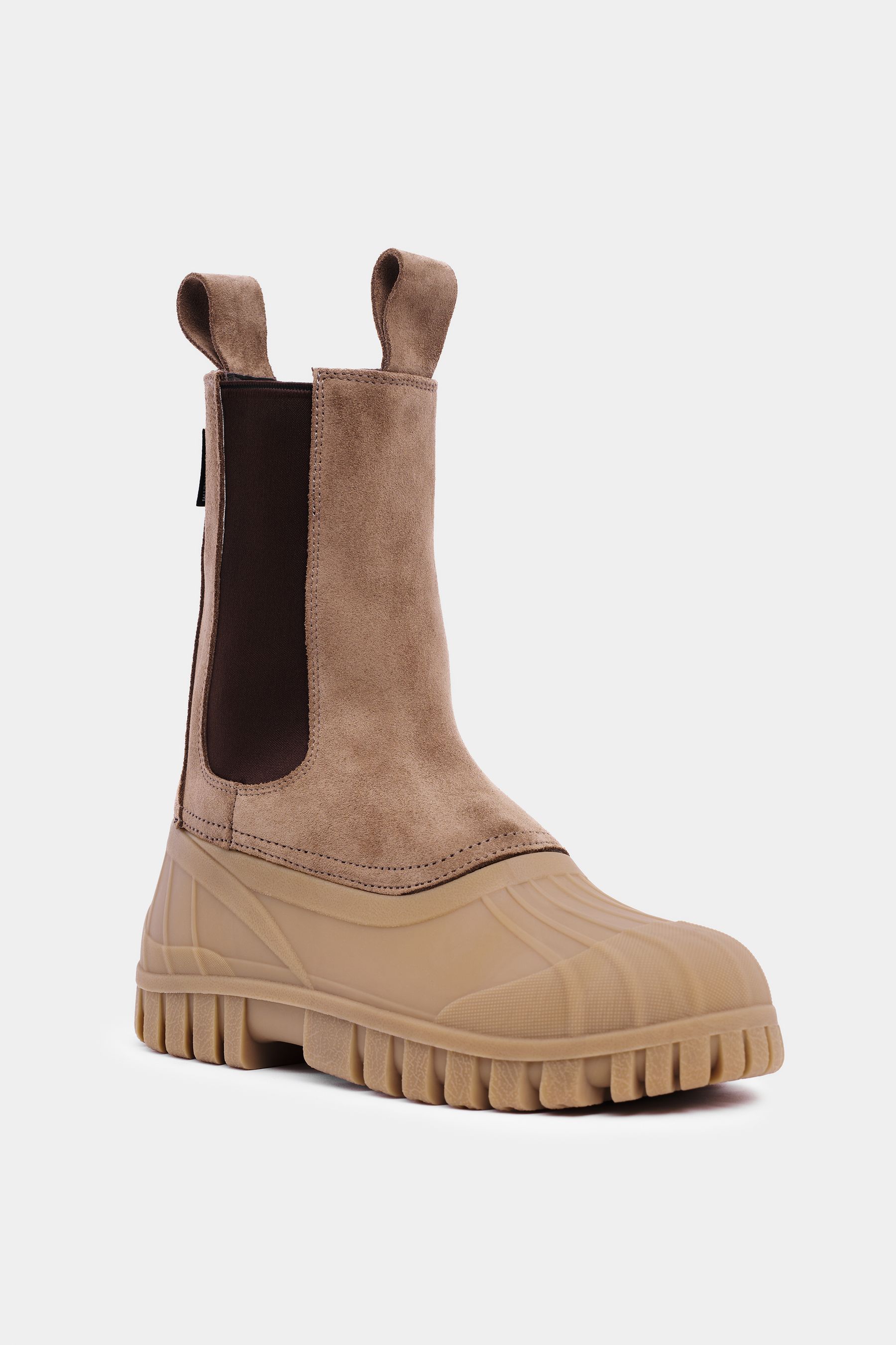 stutterheim patrol boot shaft suede tobacco/fudge footwear suede-boots