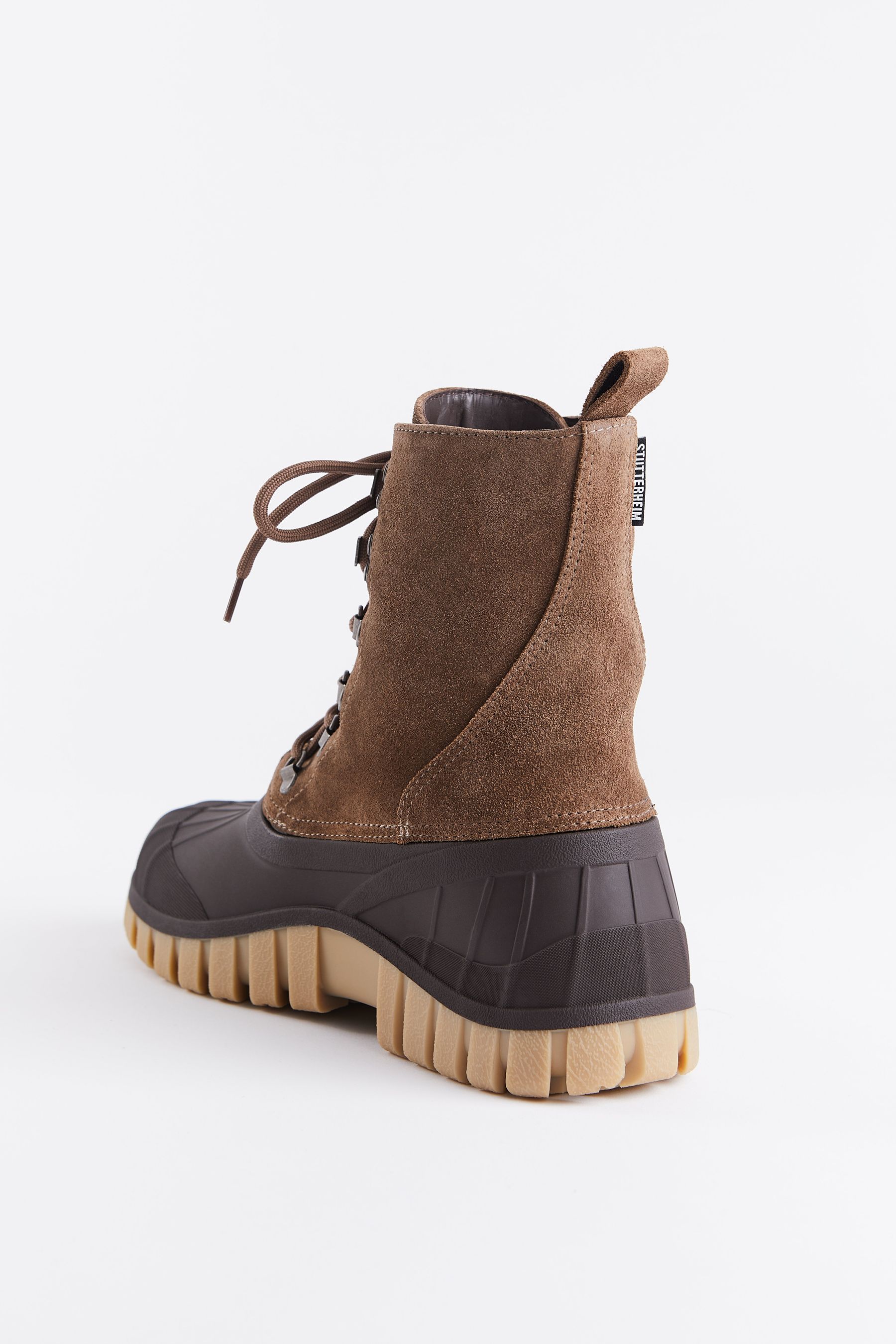 stutterheim patrol boot suede tobacco footwear combat-boots