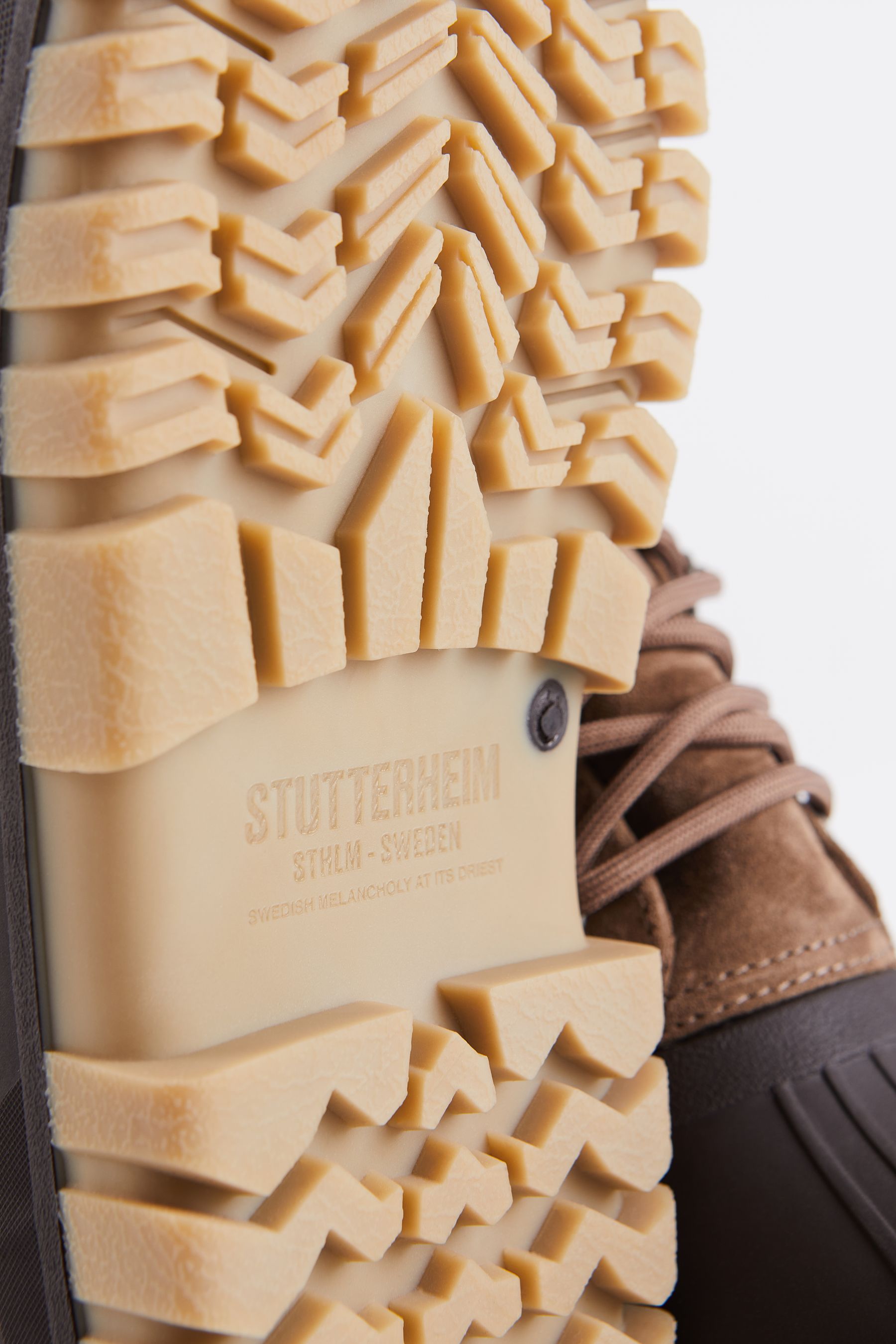 stutterheim patrol boot suede tobacco footwear combat-boots