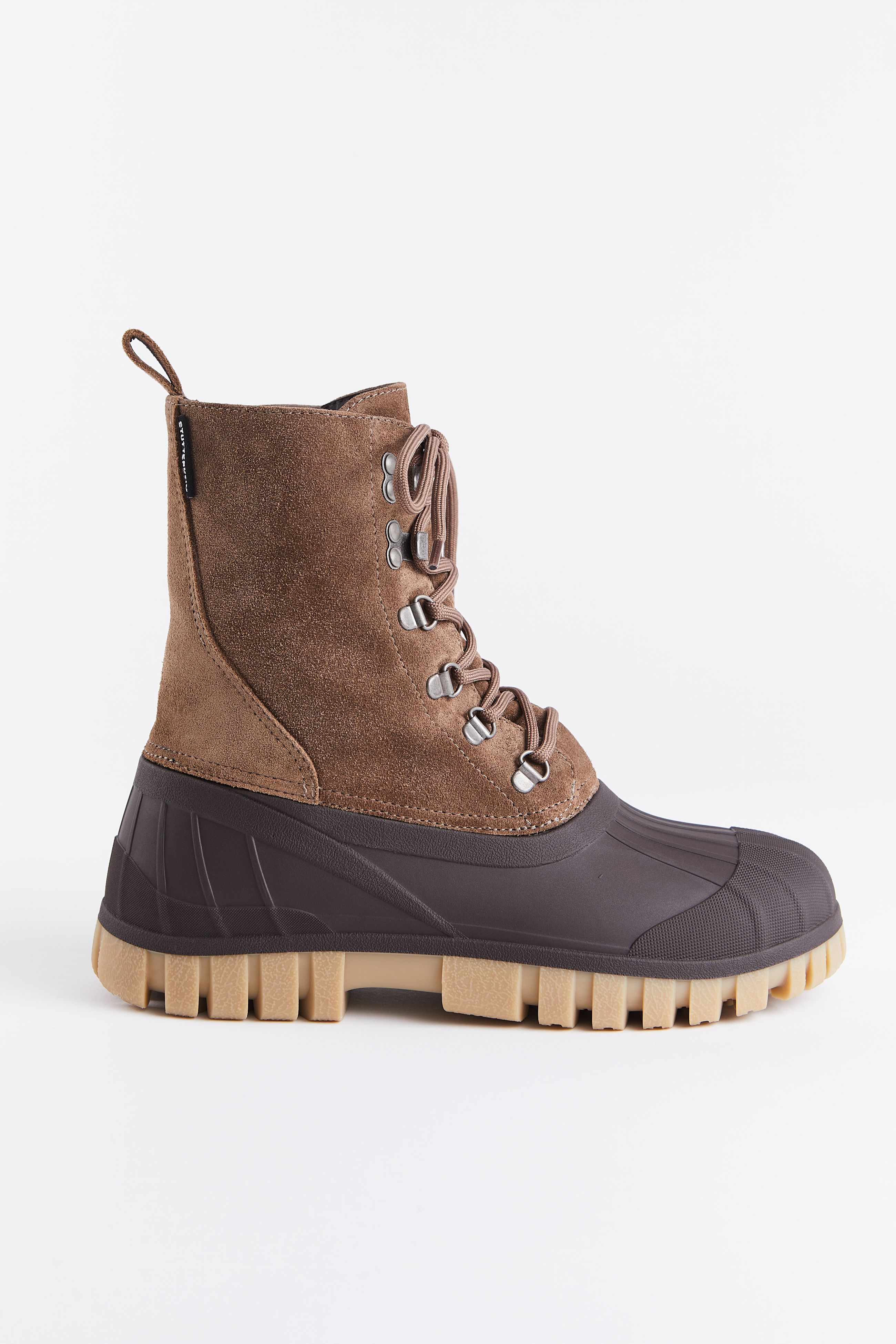 stutterheim patrol boot suede tobacco footwear combat-boots