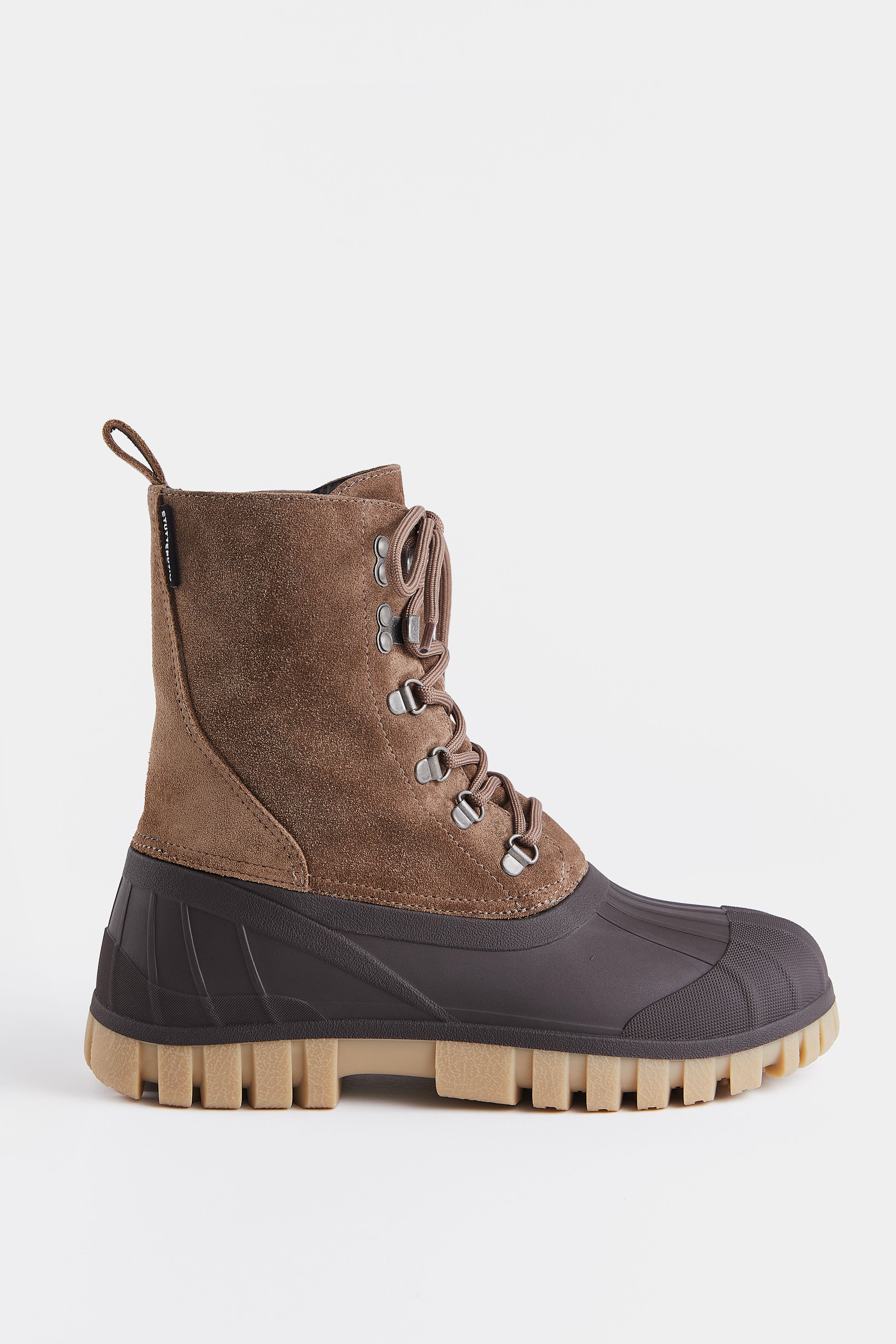 stutterheim patrol boot suede tobacco footwear combat-boots