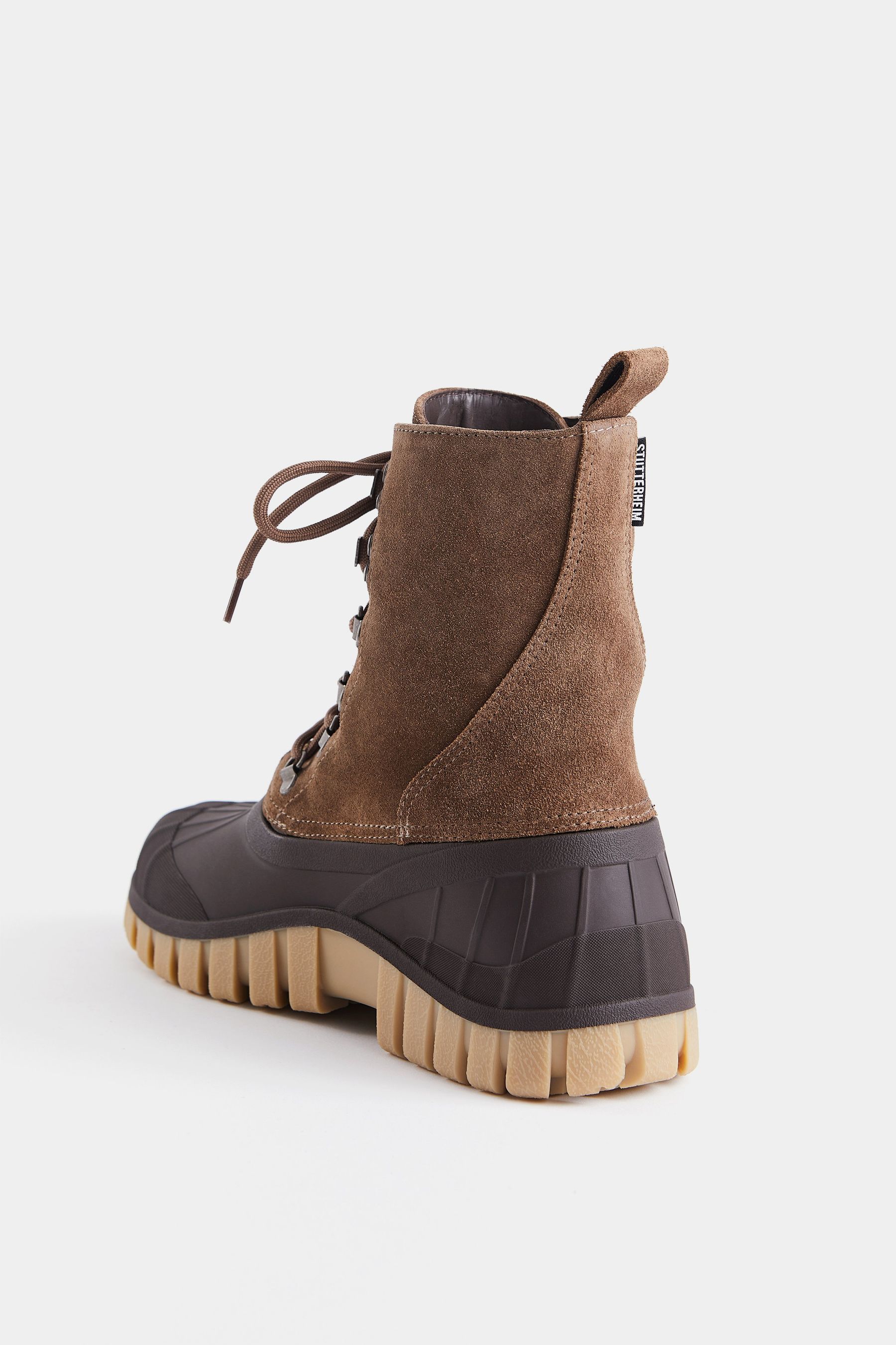 stutterheim patrol boot suede tobacco footwear combat-boots