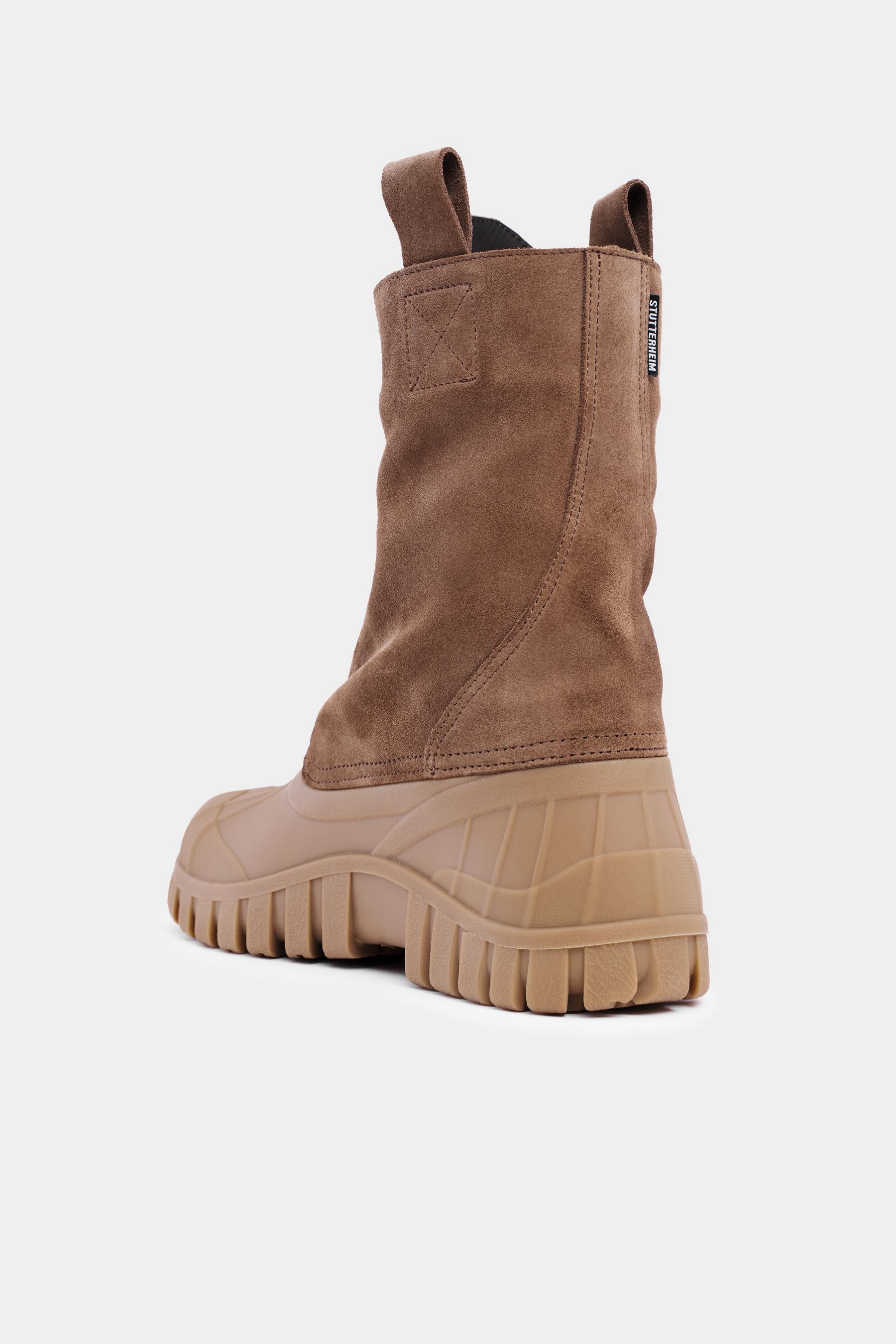 stutterheim patrol zip boot suede tobacco/fudge footwear suede-boots