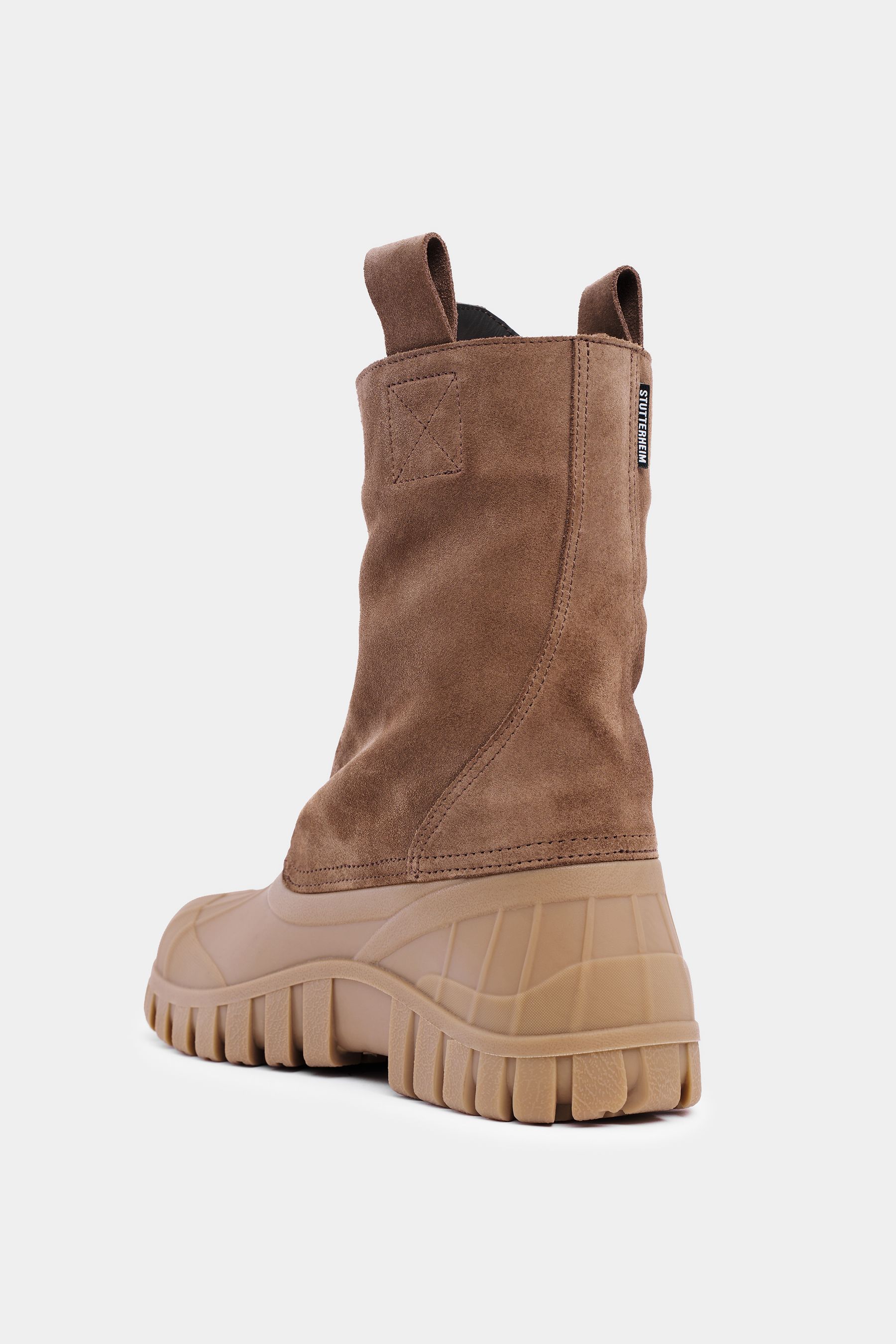 stutterheim patrol zip boot suede tobacco/fudge footwear suede-boots