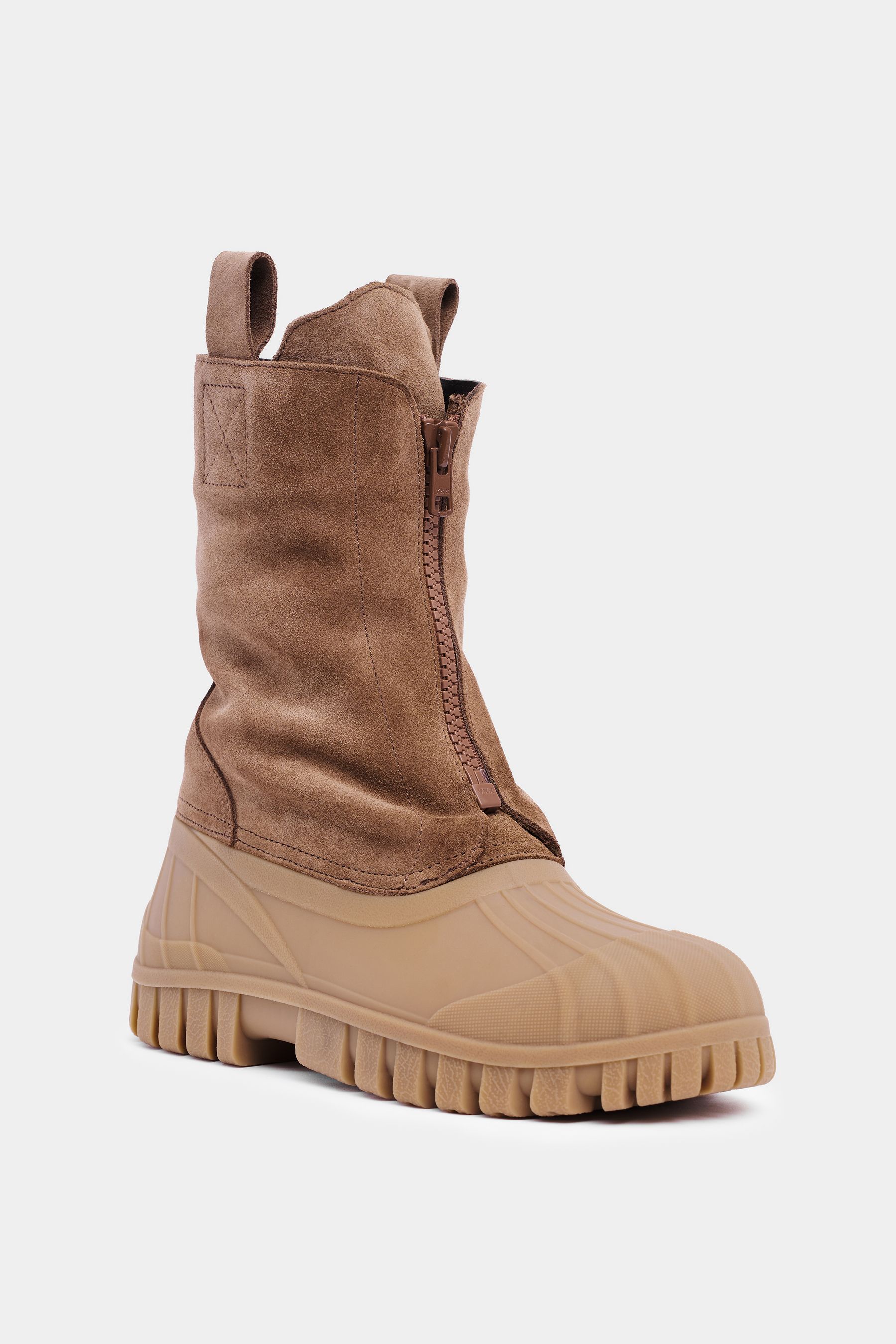 stutterheim patrol zip boot suede tobacco/fudge footwear suede-boots