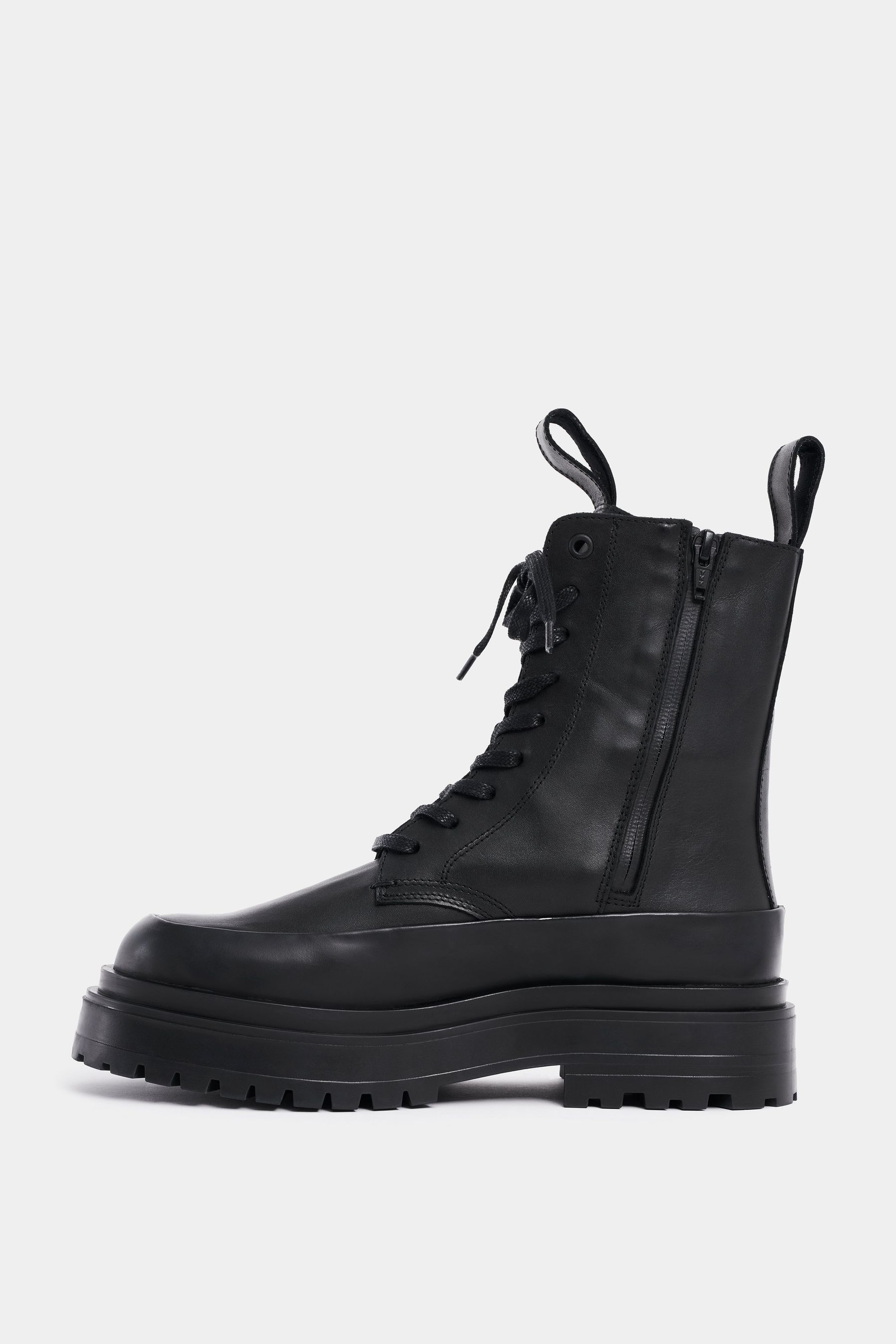 stutterheim peace walker leather black footwear lace-up-boots