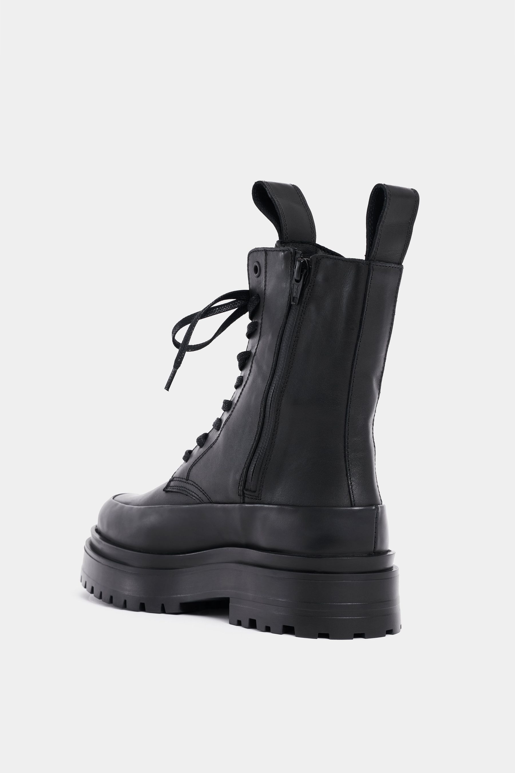 stutterheim peace walker leather black footwear lace-up-boots