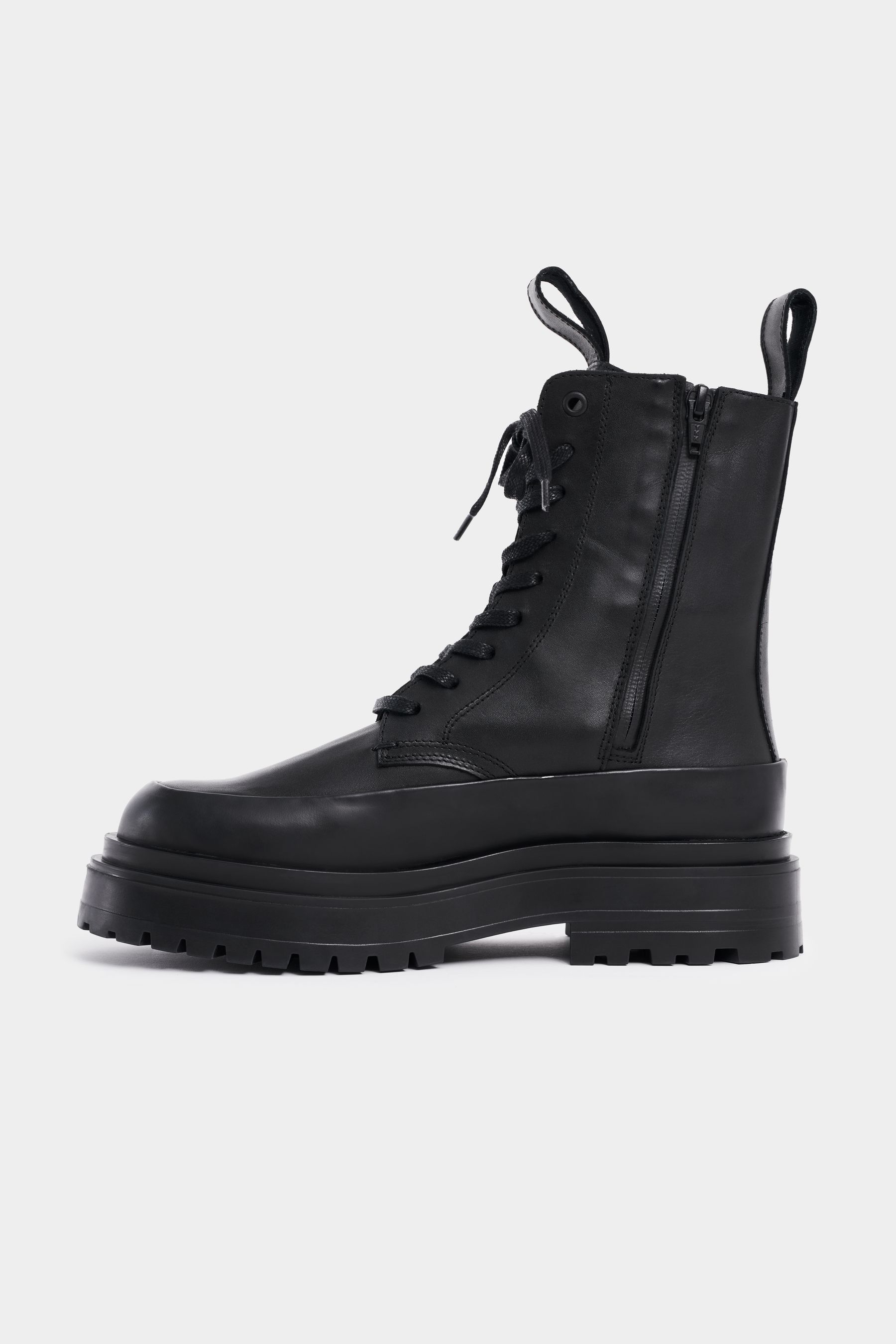 stutterheim peace walker leather black footwear lace-up-boots