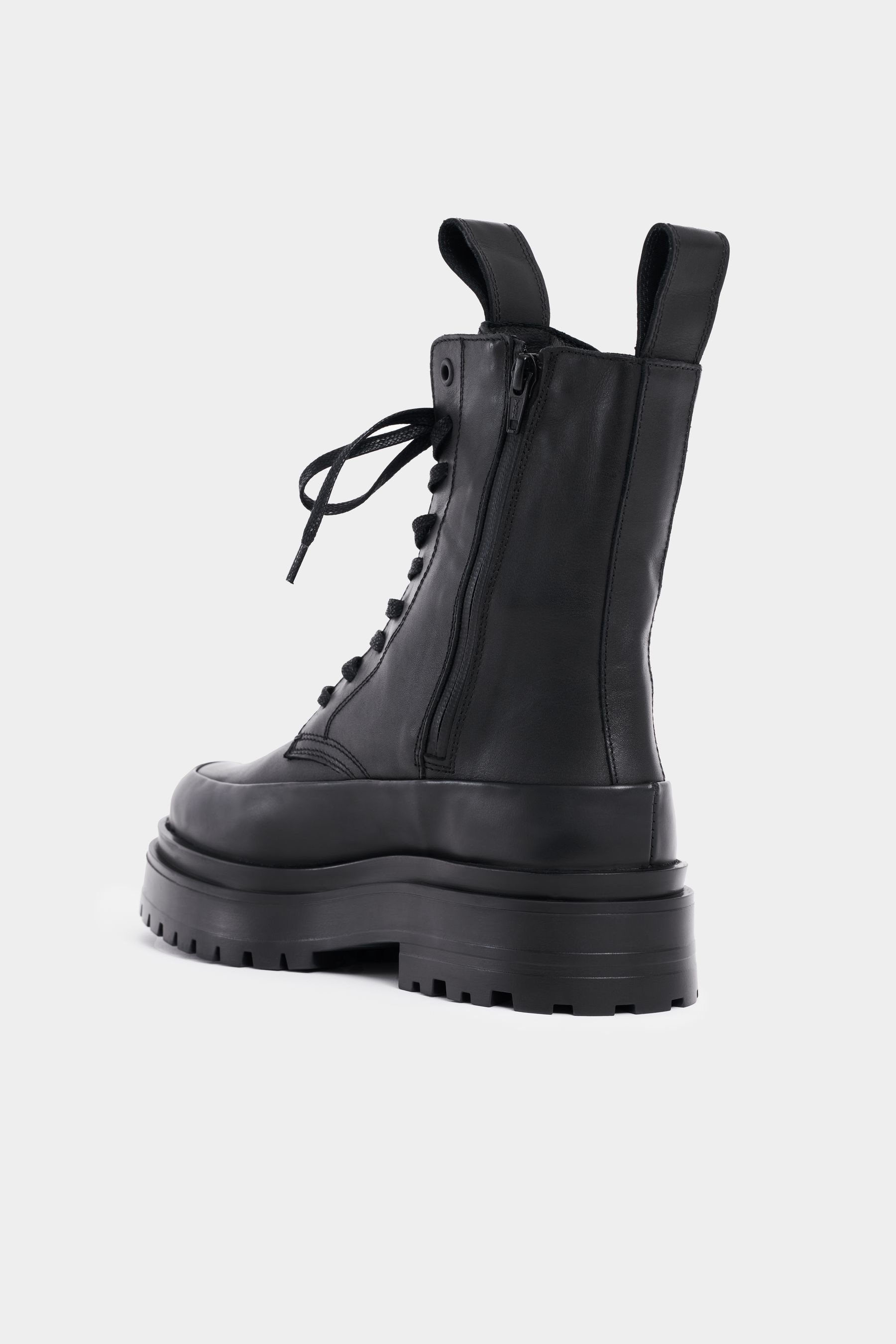 stutterheim peace walker leather black footwear lace-up-boots