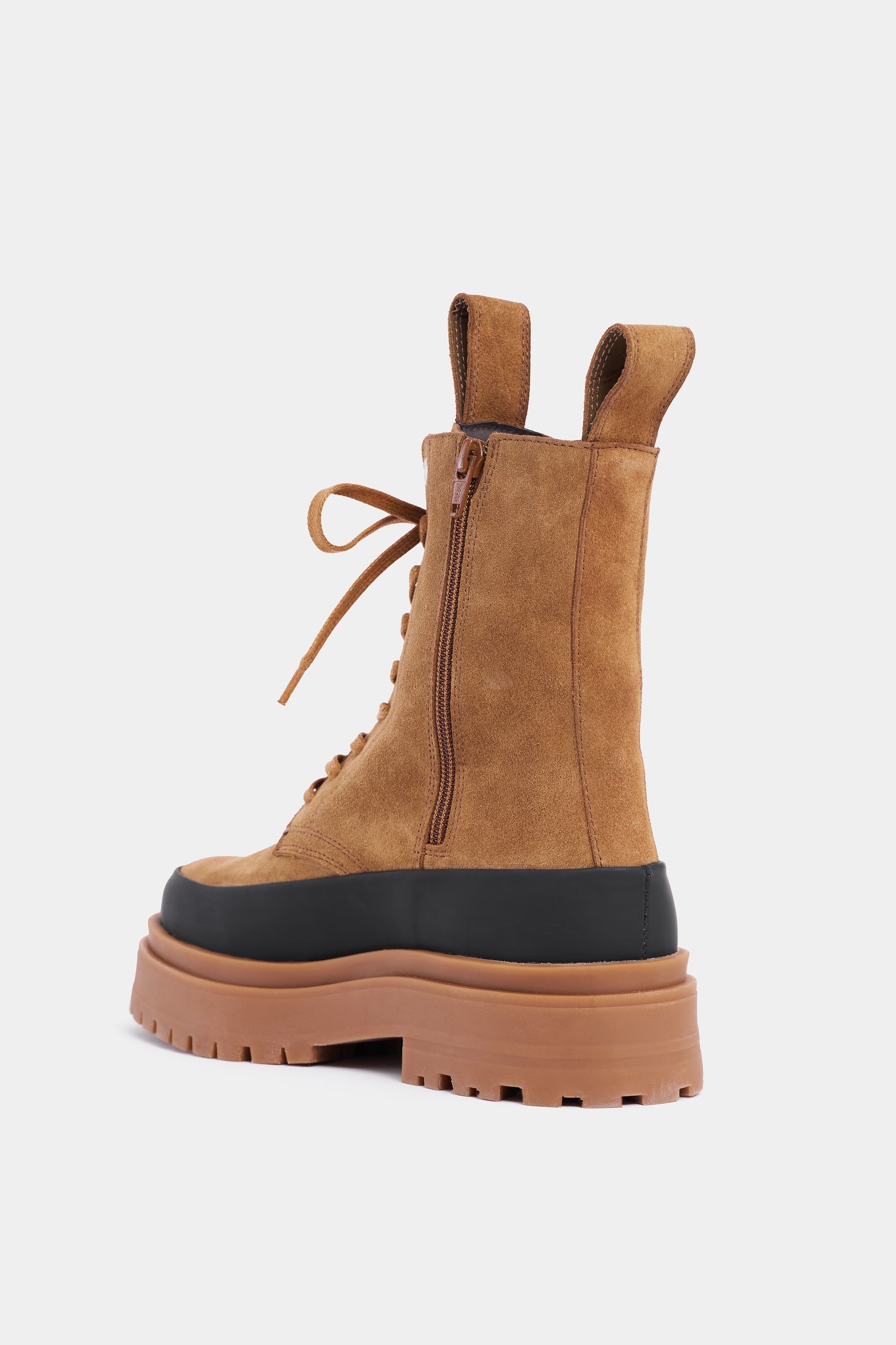 stutterheim peace walker suede tobacco footwear lace-up-boots