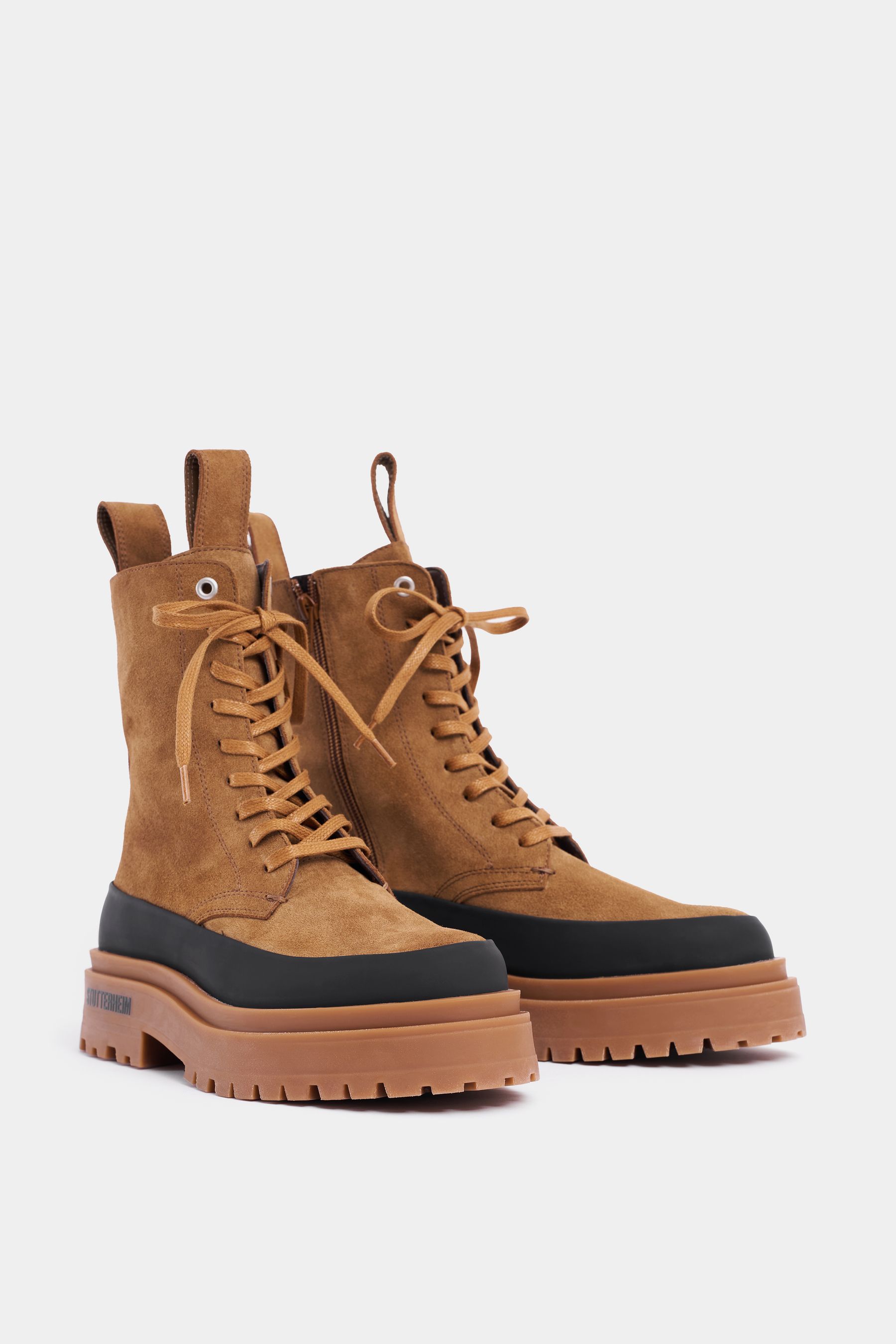 stutterheim peace walker suede tobacco footwear lace-up-boots