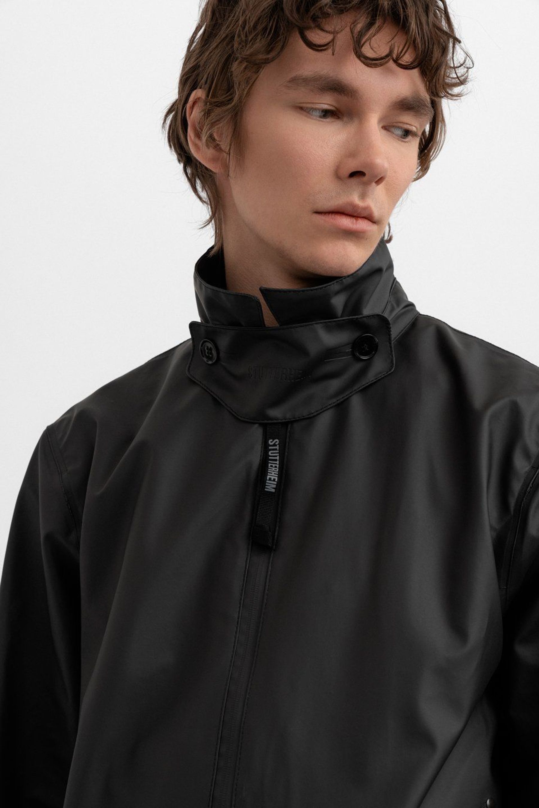 stutterheim portabello lightweight parka black men jackets parkas