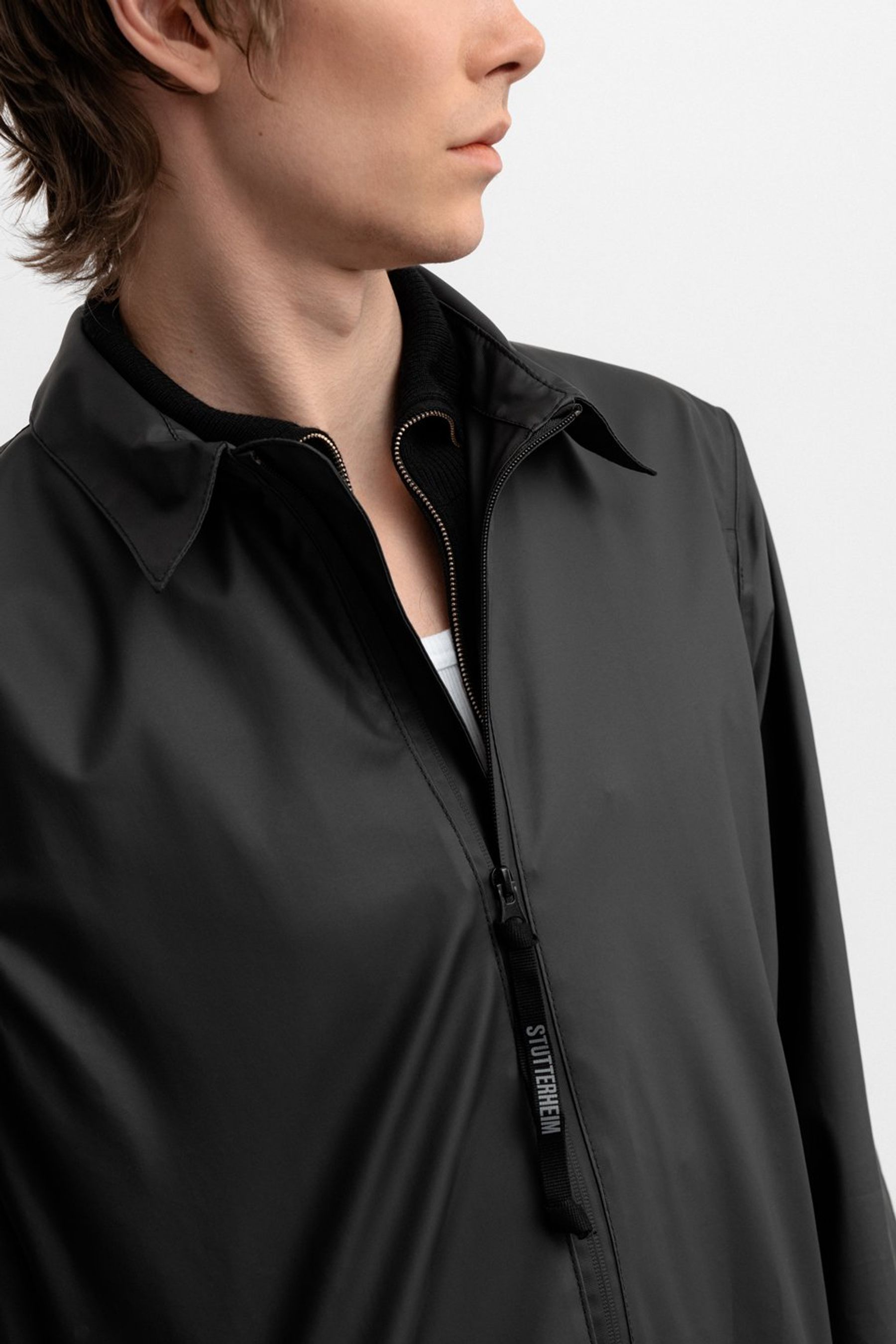 stutterheim portabello lightweight parka black men jackets parkas