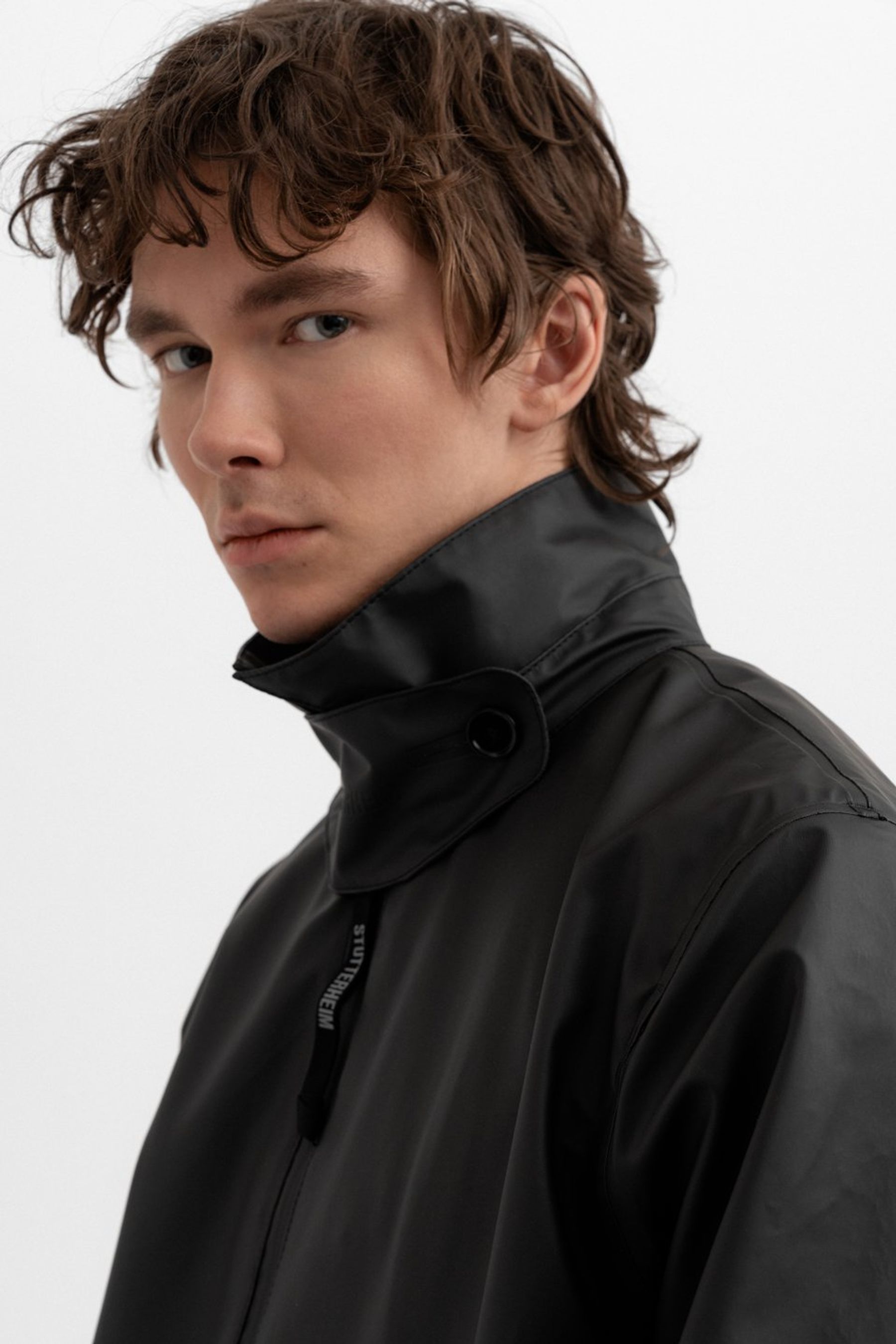 stutterheim portabello lightweight parka black men jackets parkas