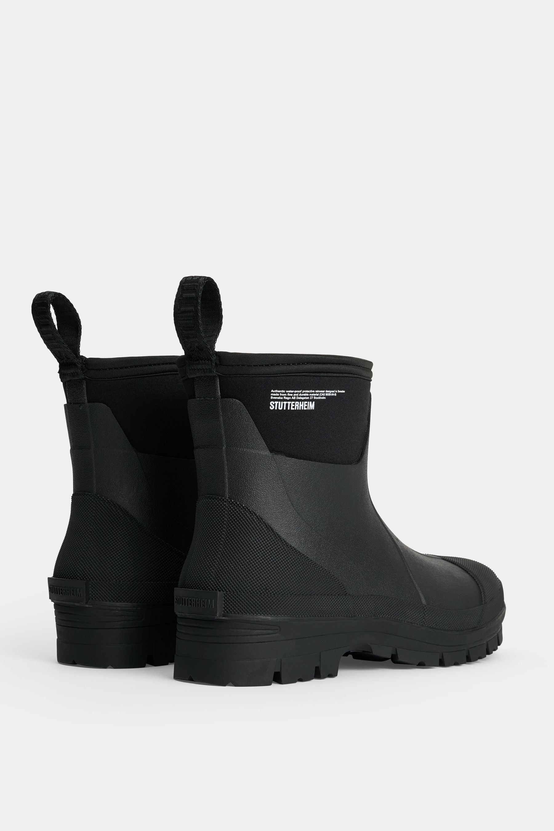 stutterheim puddle walker black footwear chelsea-boots