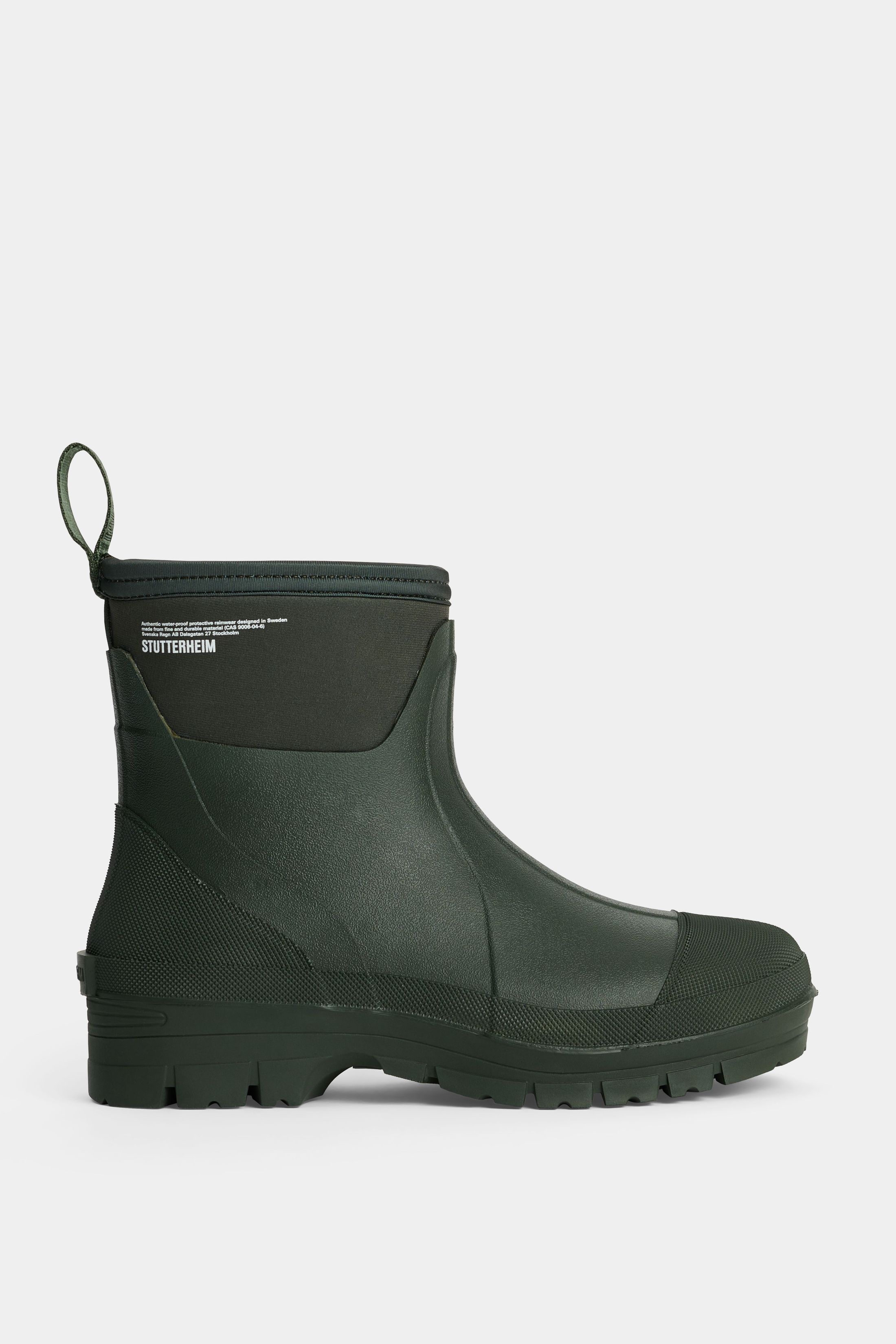 stutterheim puddle walker green footwear chelsea-boots