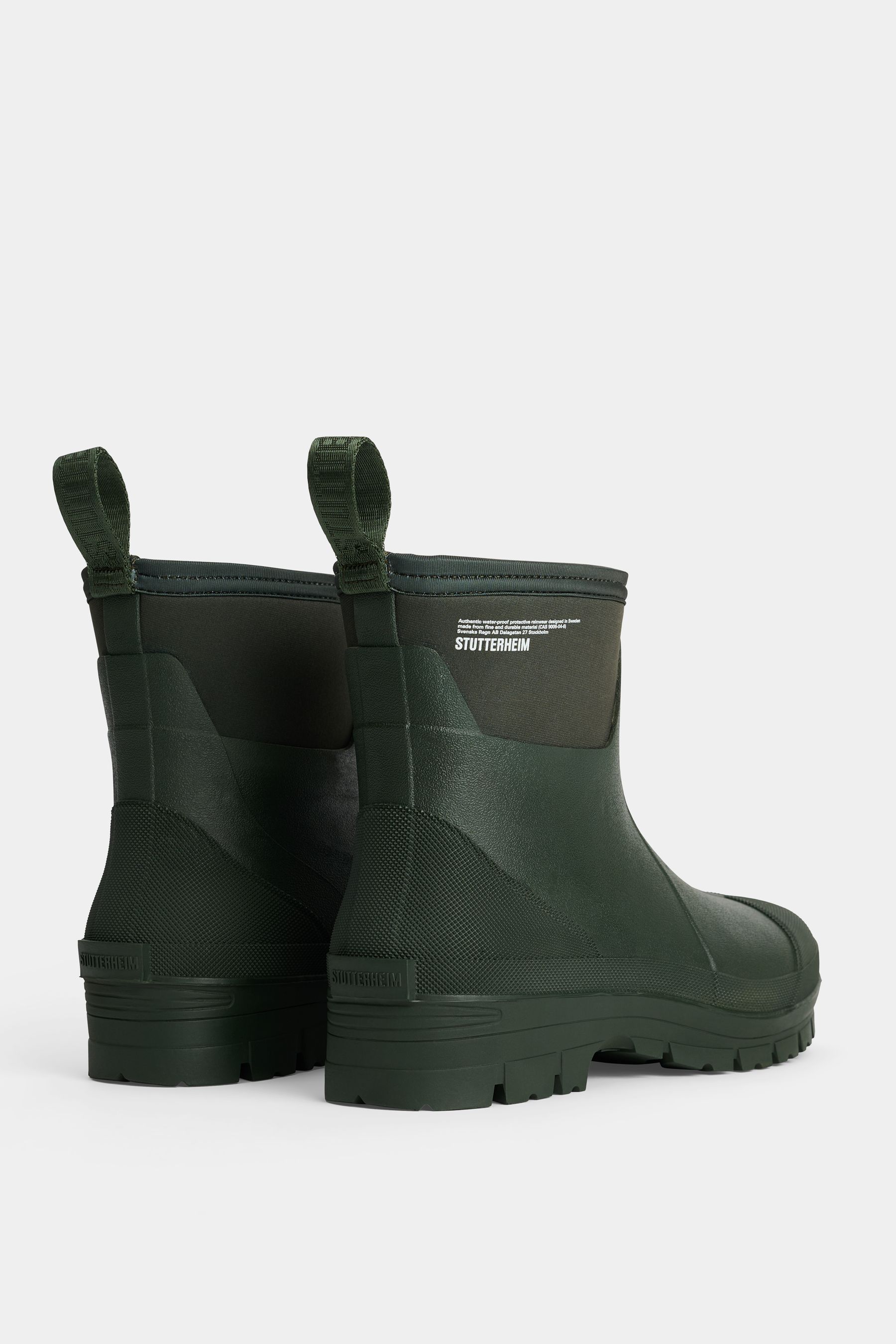 stutterheim puddle walker green footwear chelsea-boots