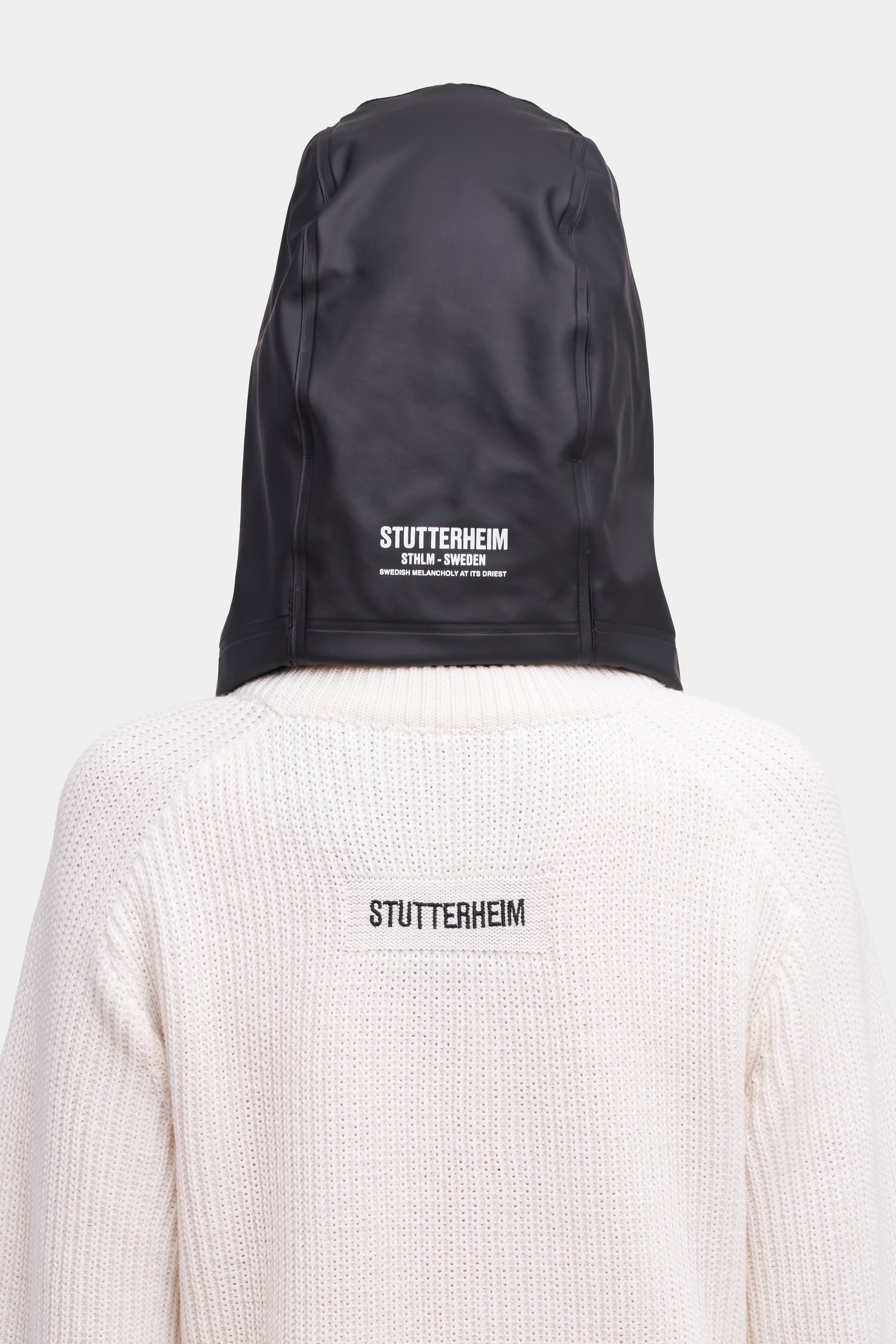 stutterheim rain balaclava black accessories hats-and-scarves