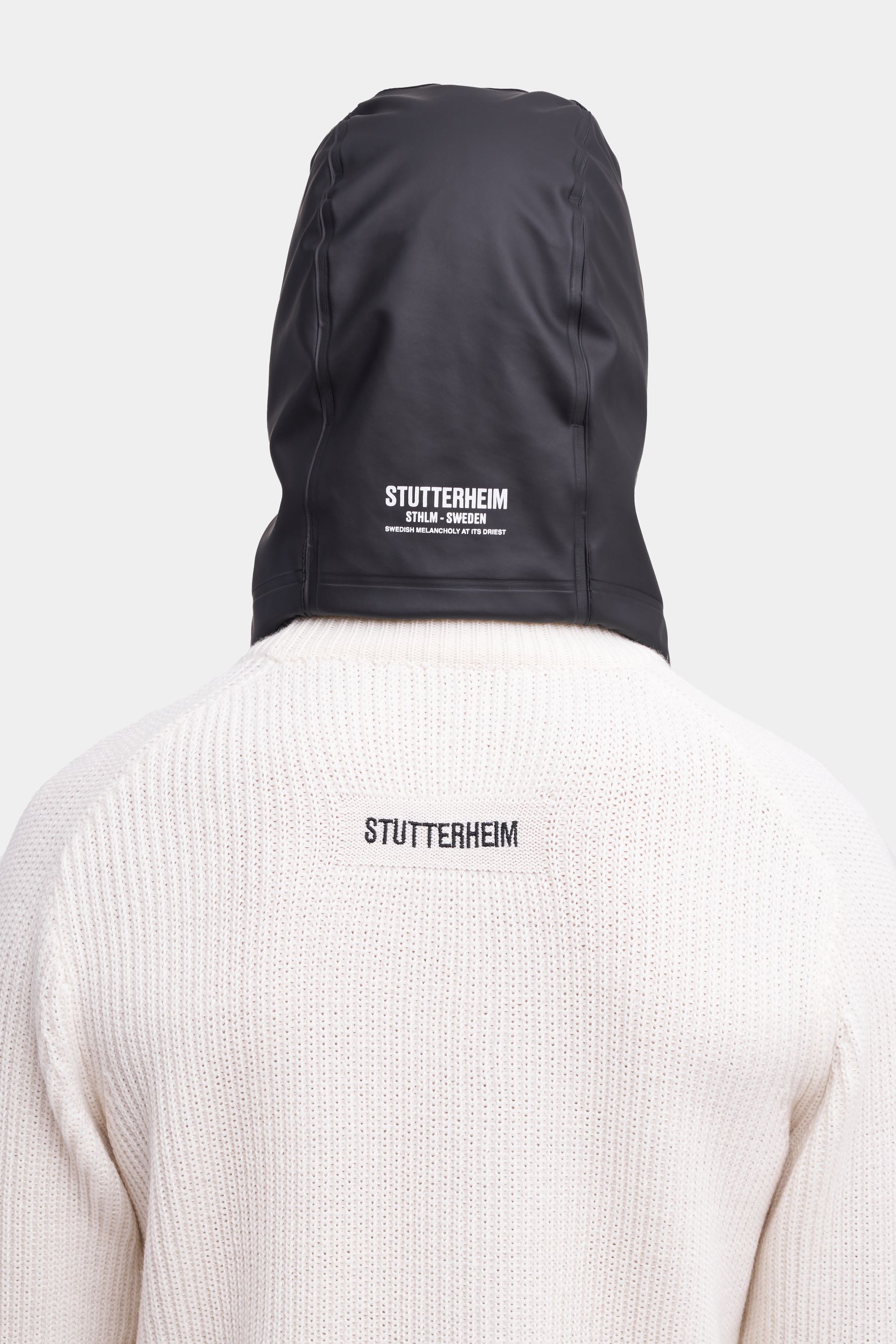 stutterheim rain balaclava black accessories hats-and-scarves