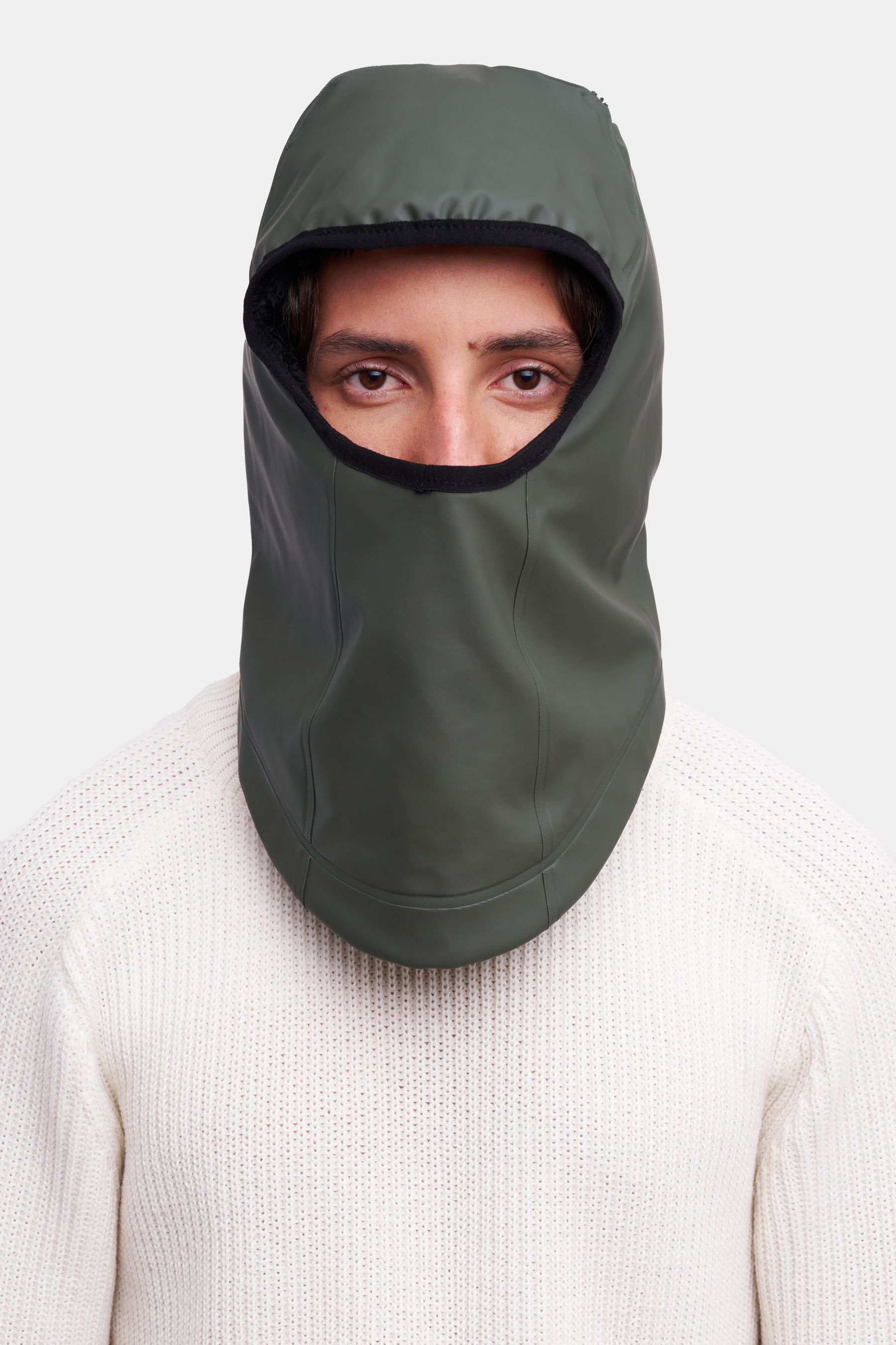 stutterheim rain balaclava green accessories hats-and-scarves