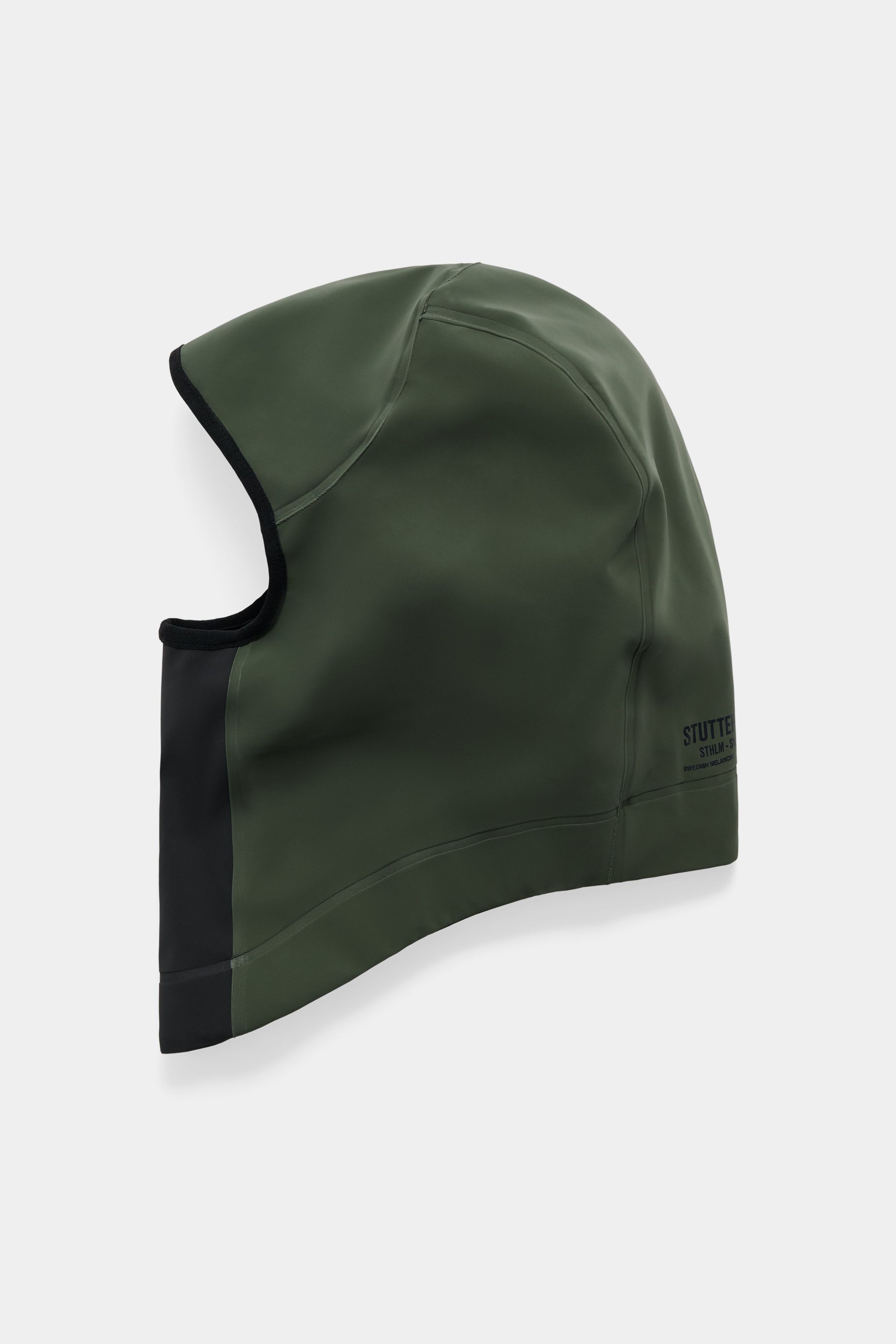 stutterheim rain balaclava matte green/black accessories hats-and-scarves