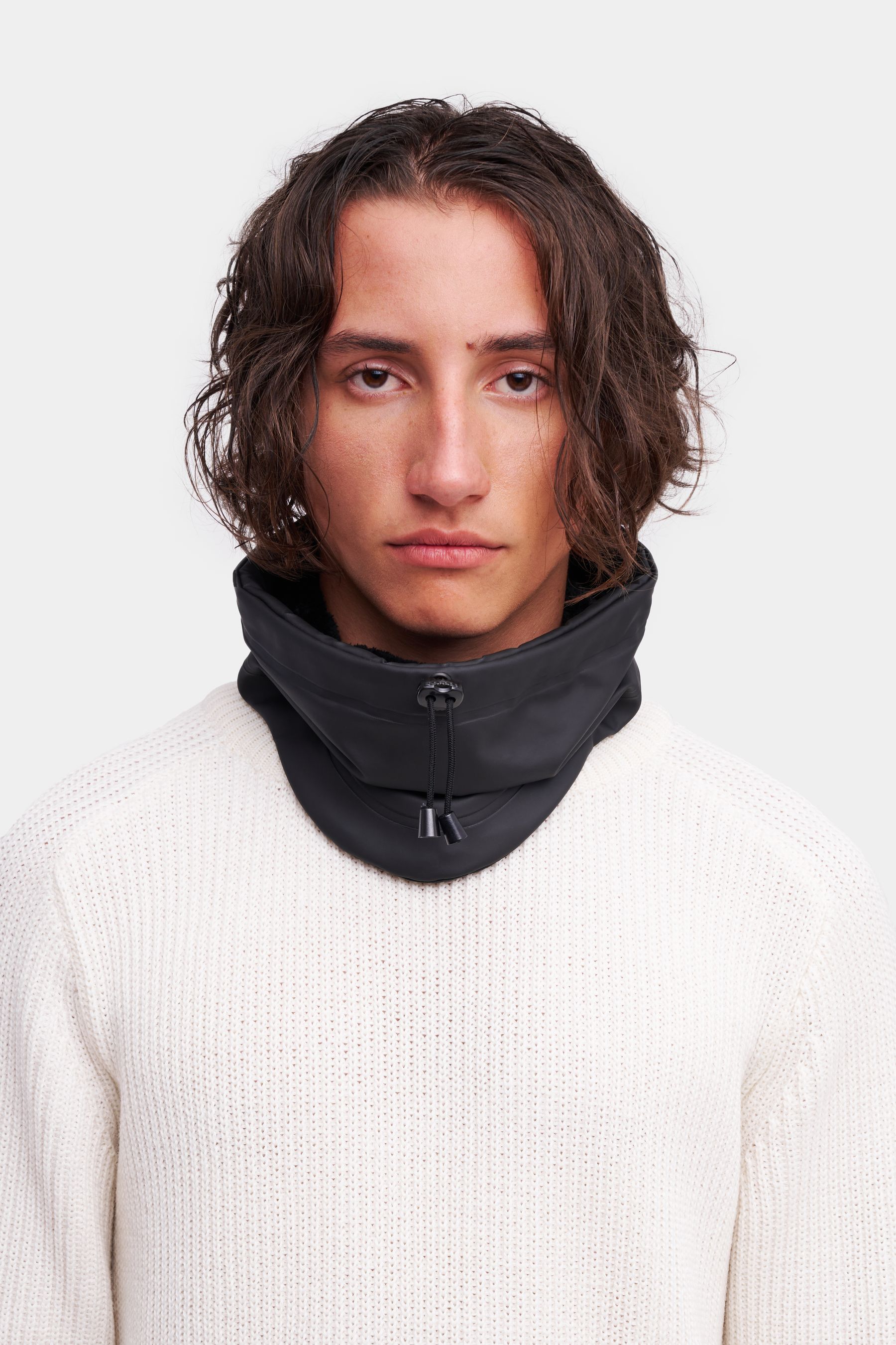 stutterheim rain collar black accessories hats-and-scarves scarves
