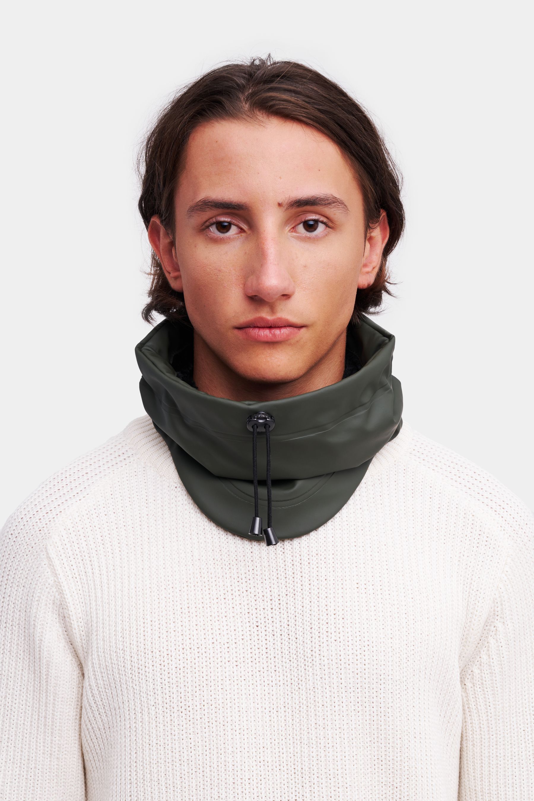 stutterheim rain collar green accessories hats-and-scarves scarves