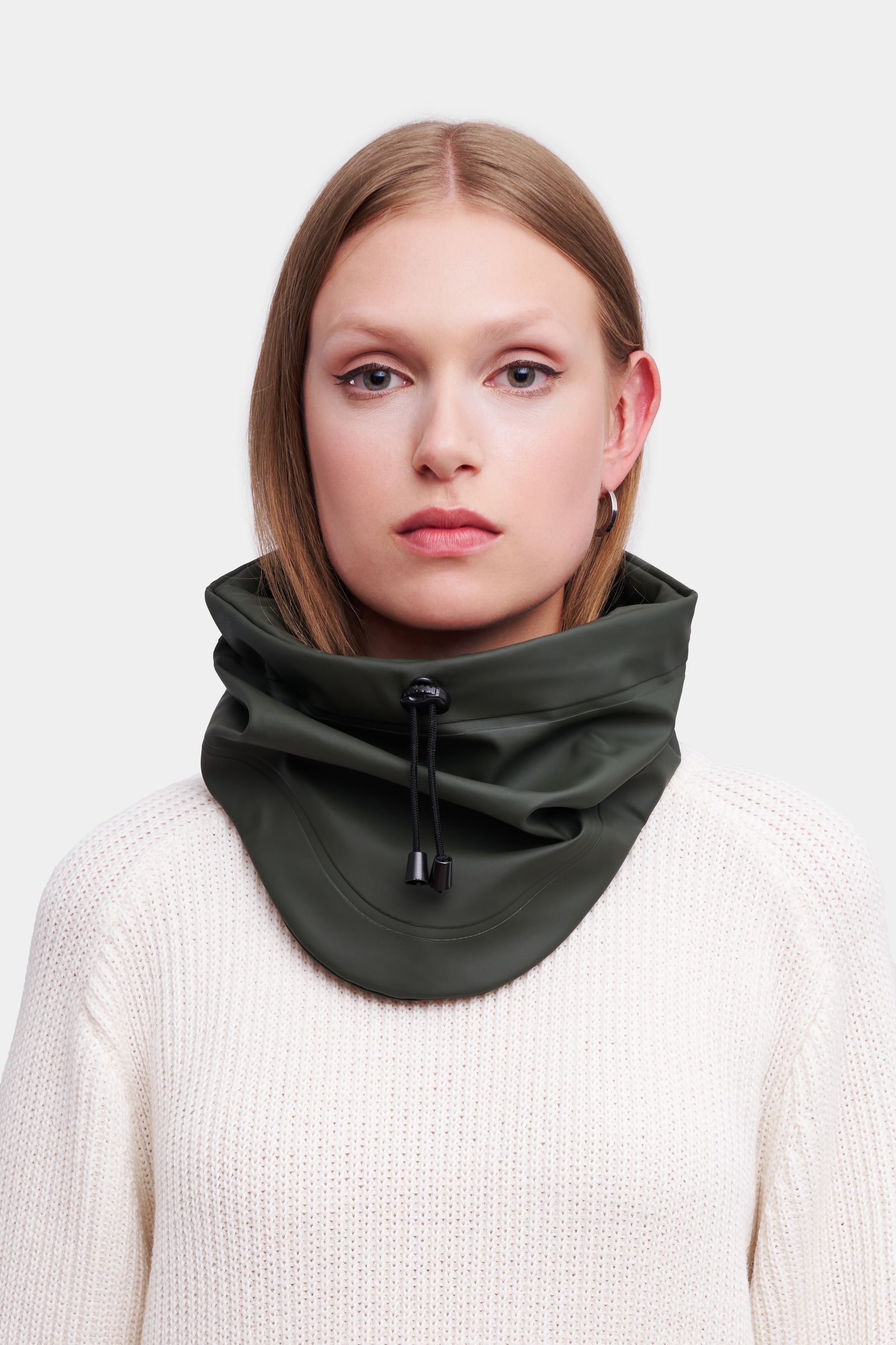 stutterheim rain collar green accessories hats-and-scarves scarves