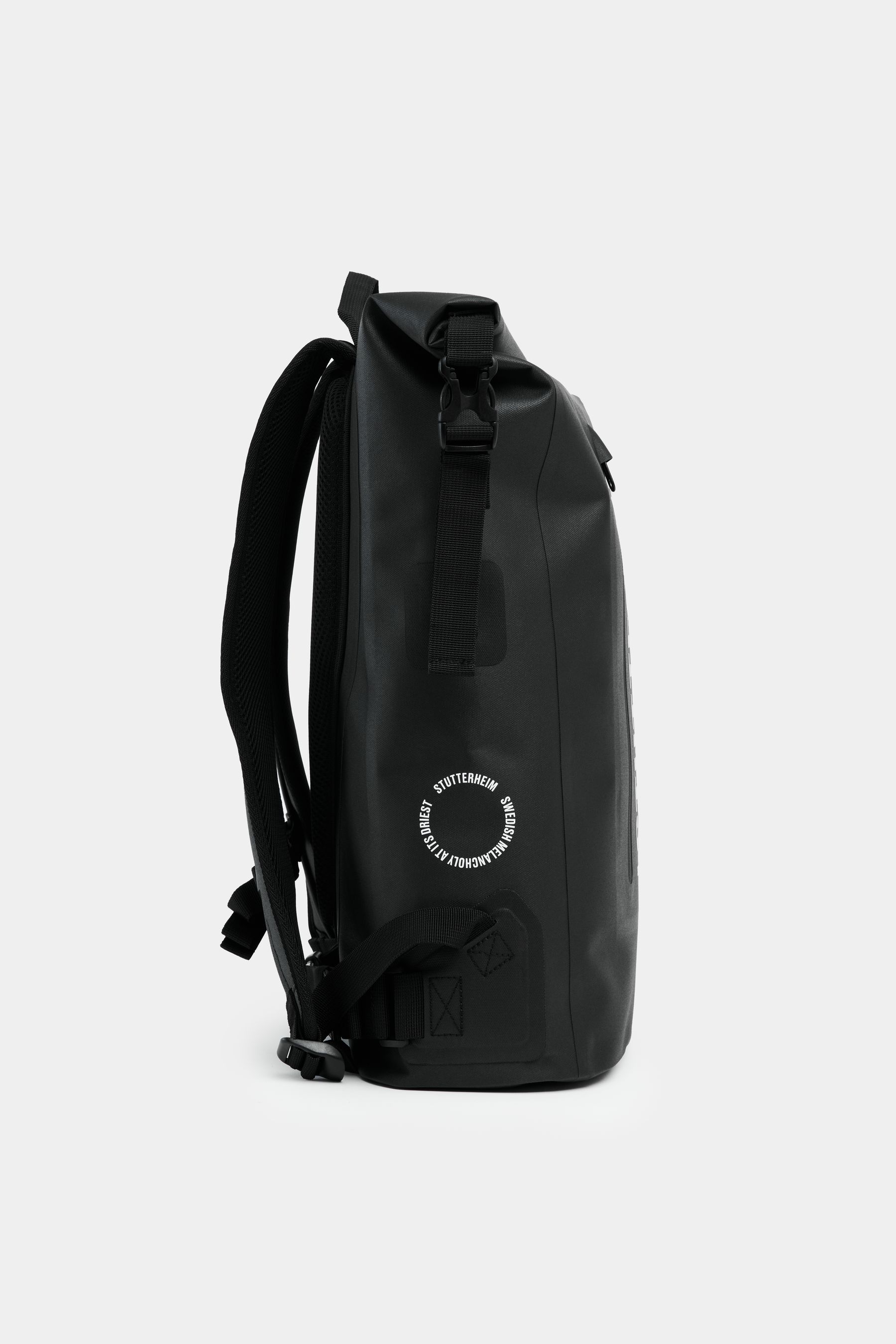 stutterheim rain rolltop 25l backpack black accessories bags backpacks