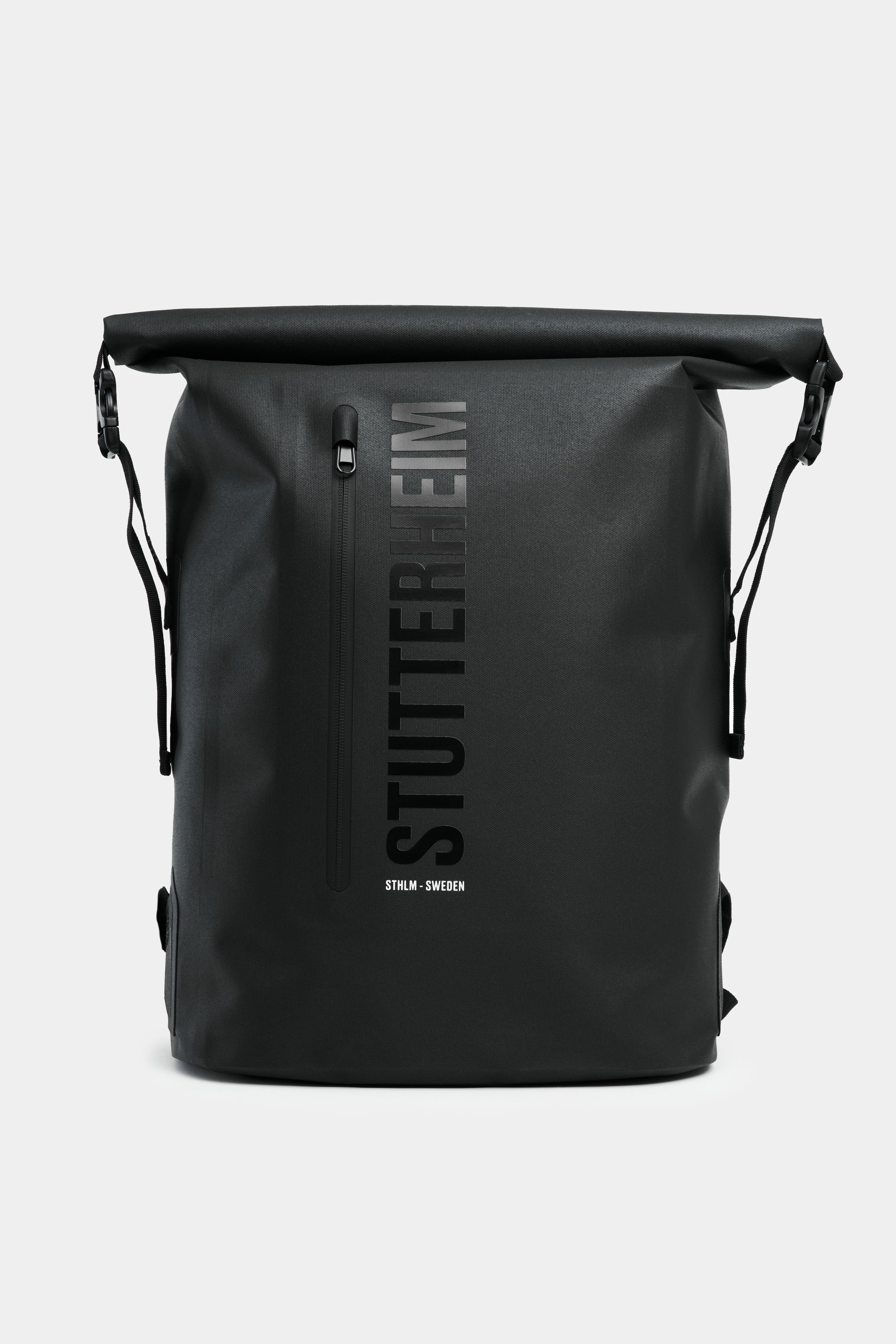 stutterheim rain rolltop 25l backpack black accessories bags backpacks